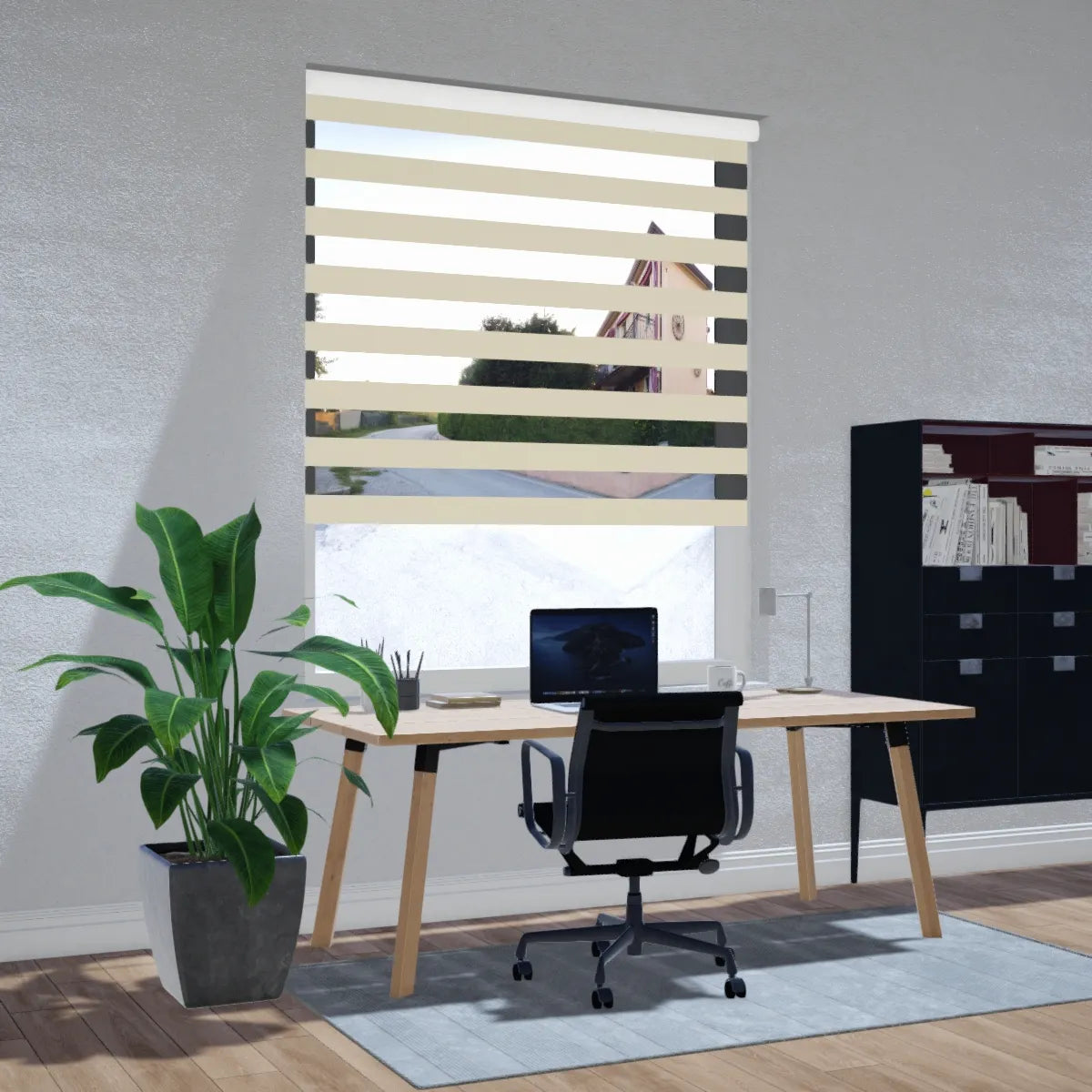 Duo rolgordijn lichtdoorlatend - Pure crème