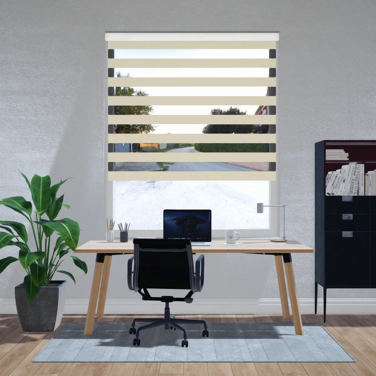 Duo rolgordijn lichtdoorlatend - Pure crème