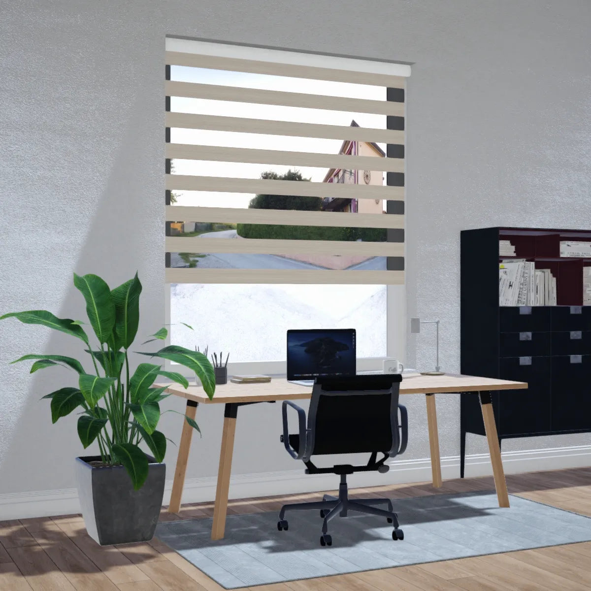 Duo rolgordijn lichtdoorlatend - Vista crème