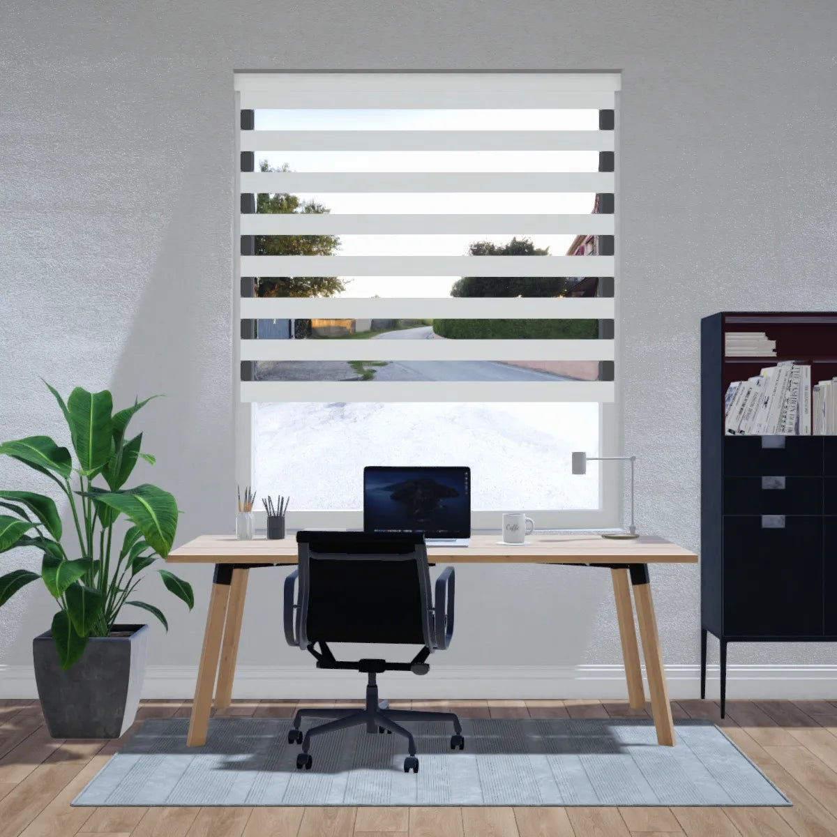 Duo rolgordijn lichtdoorlatend - Vista wit