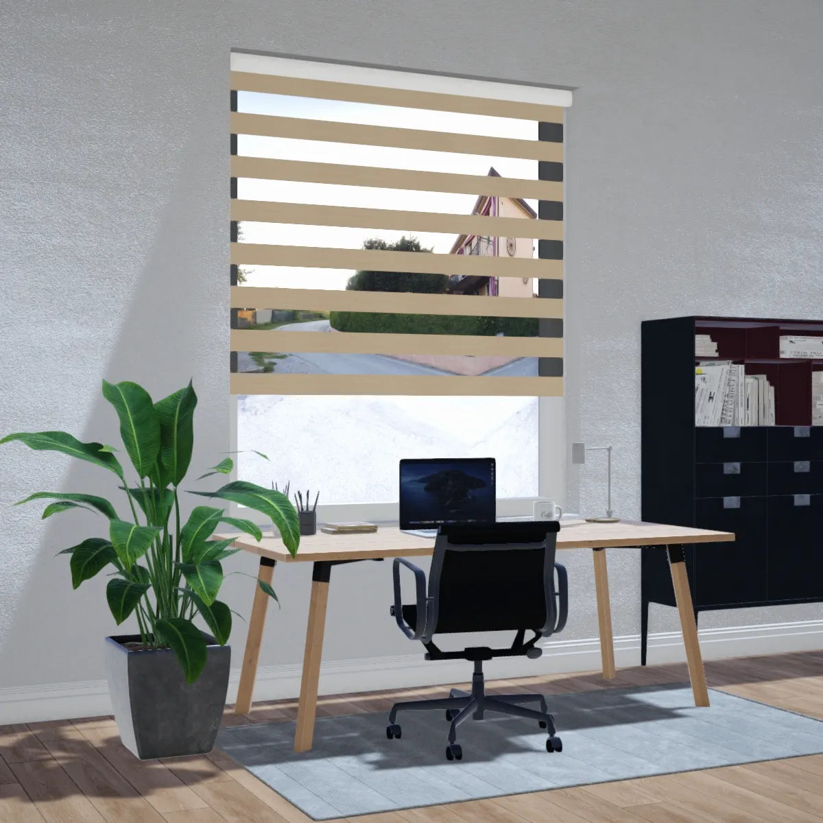 Duo rolgordijn verduisterend - Luxury beige