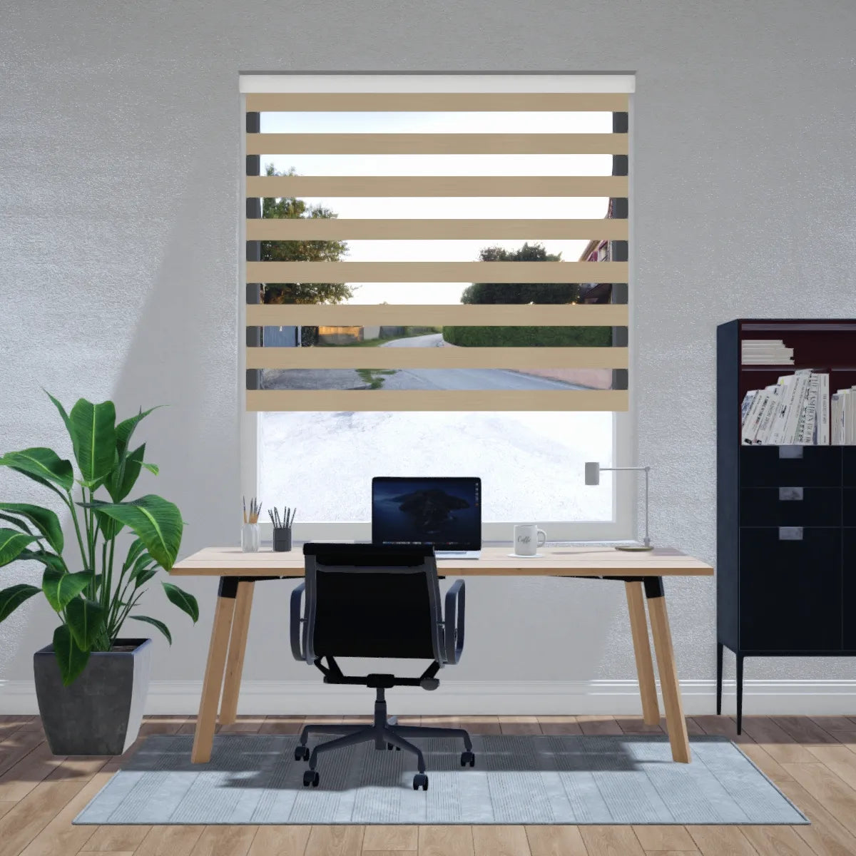 Duo rolgordijn verduisterend - Luxury beige