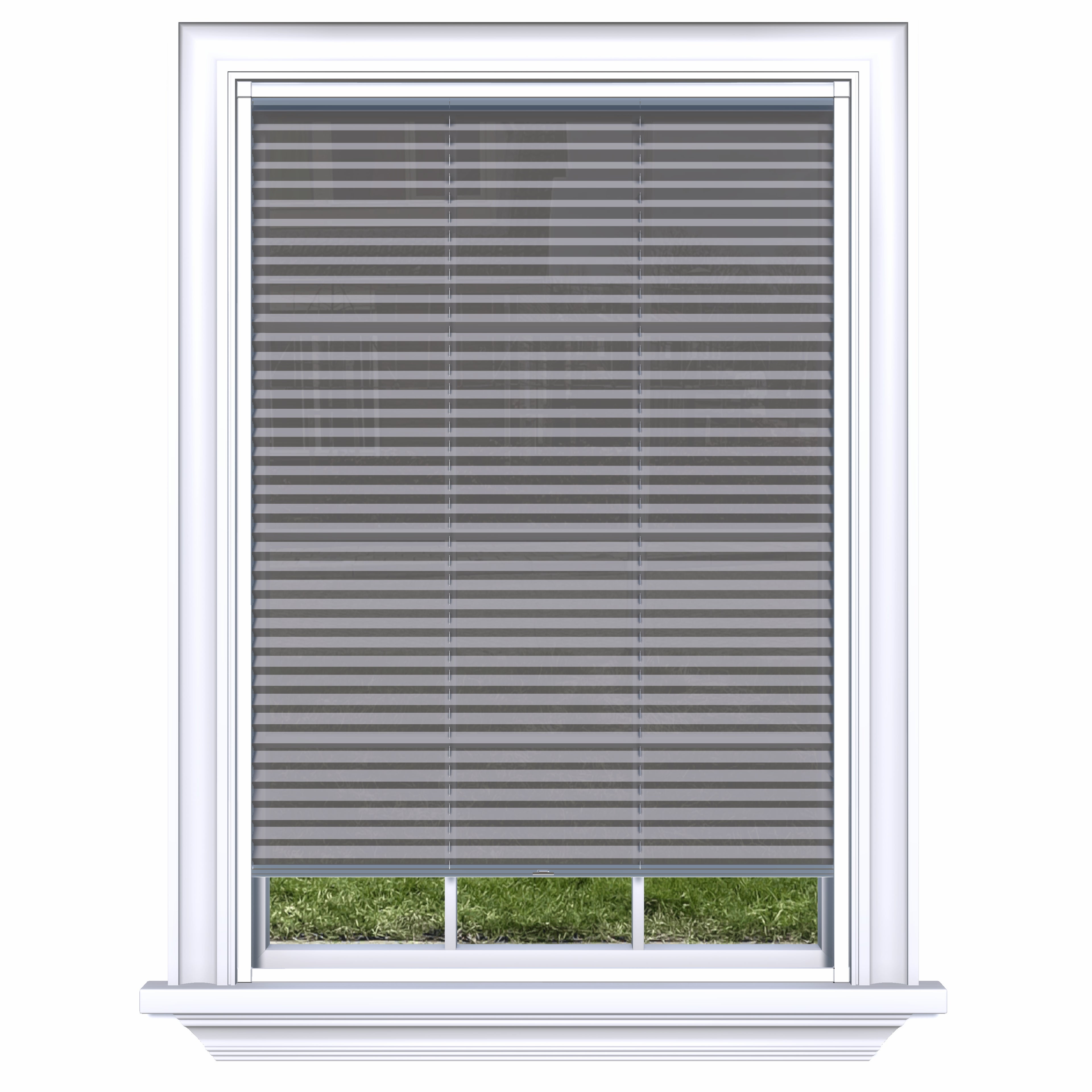 Easy Click Honingraat Plisségordijn lichtdoorlatend - Aqua donkergrijs