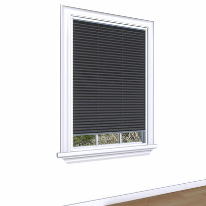 Easy Click Honingraat Plisségordijn lichtdoorlatend - Pure zwart