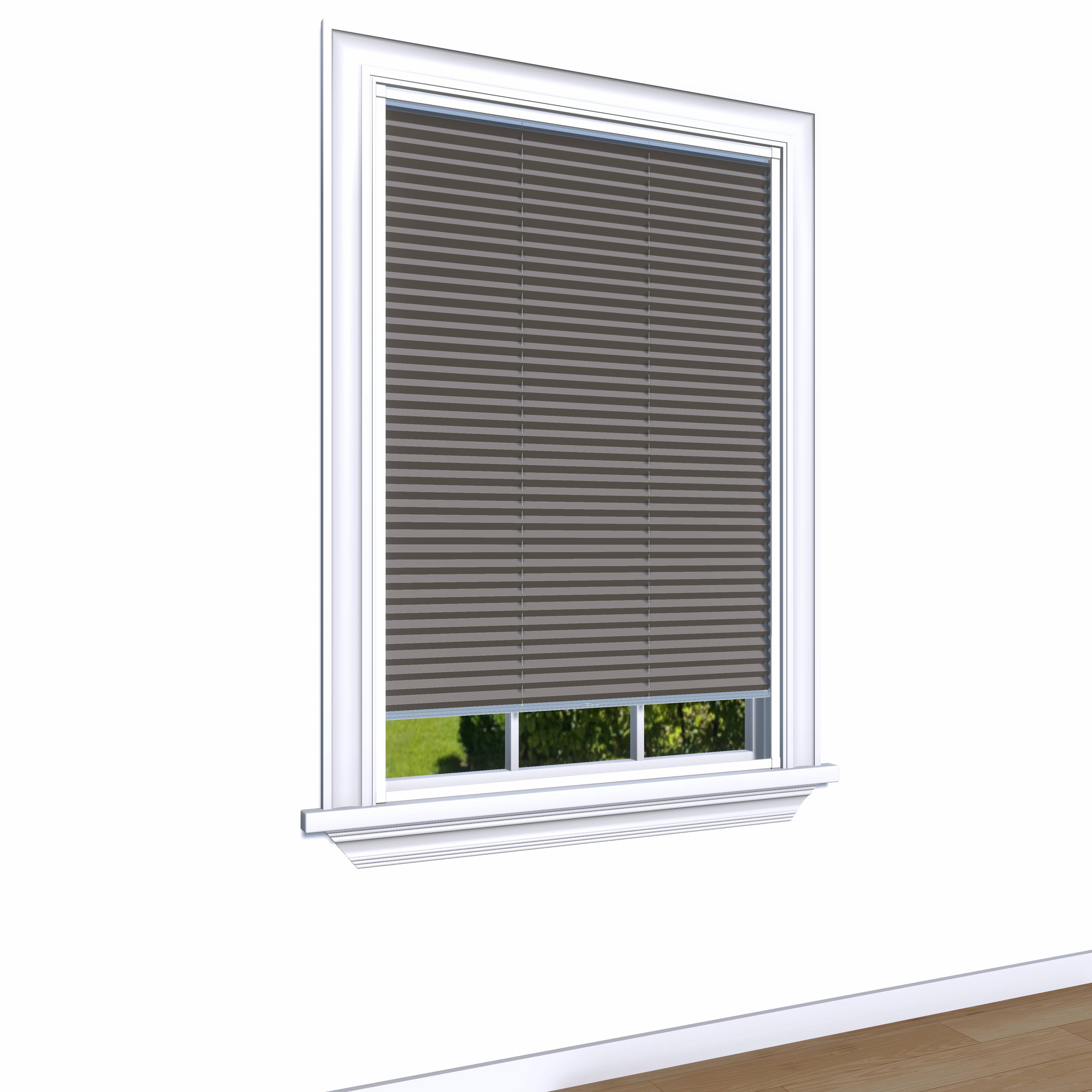 Easy Click honingraat plisségordijn verduisterend uit de Aqua-collectie in bruin zonder boren waterbestendig stijlvol en eenvoudig te monteren.