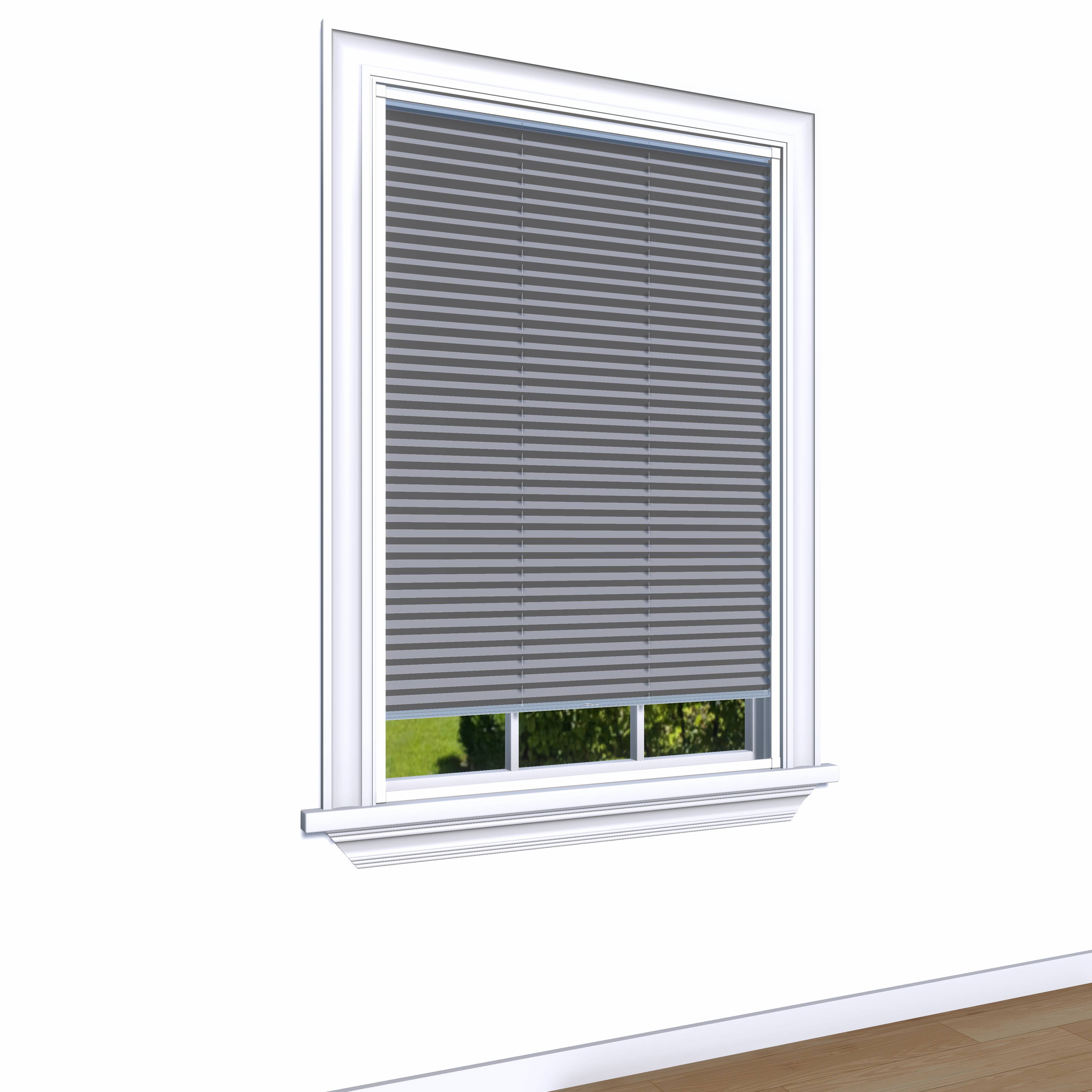 Easy Click honingraat plisségordijn verduisterend uit de Aqua-collectie in lichtgrijs zonder boren waterbestendig stijlvol en eenvoudig te plaatsen.