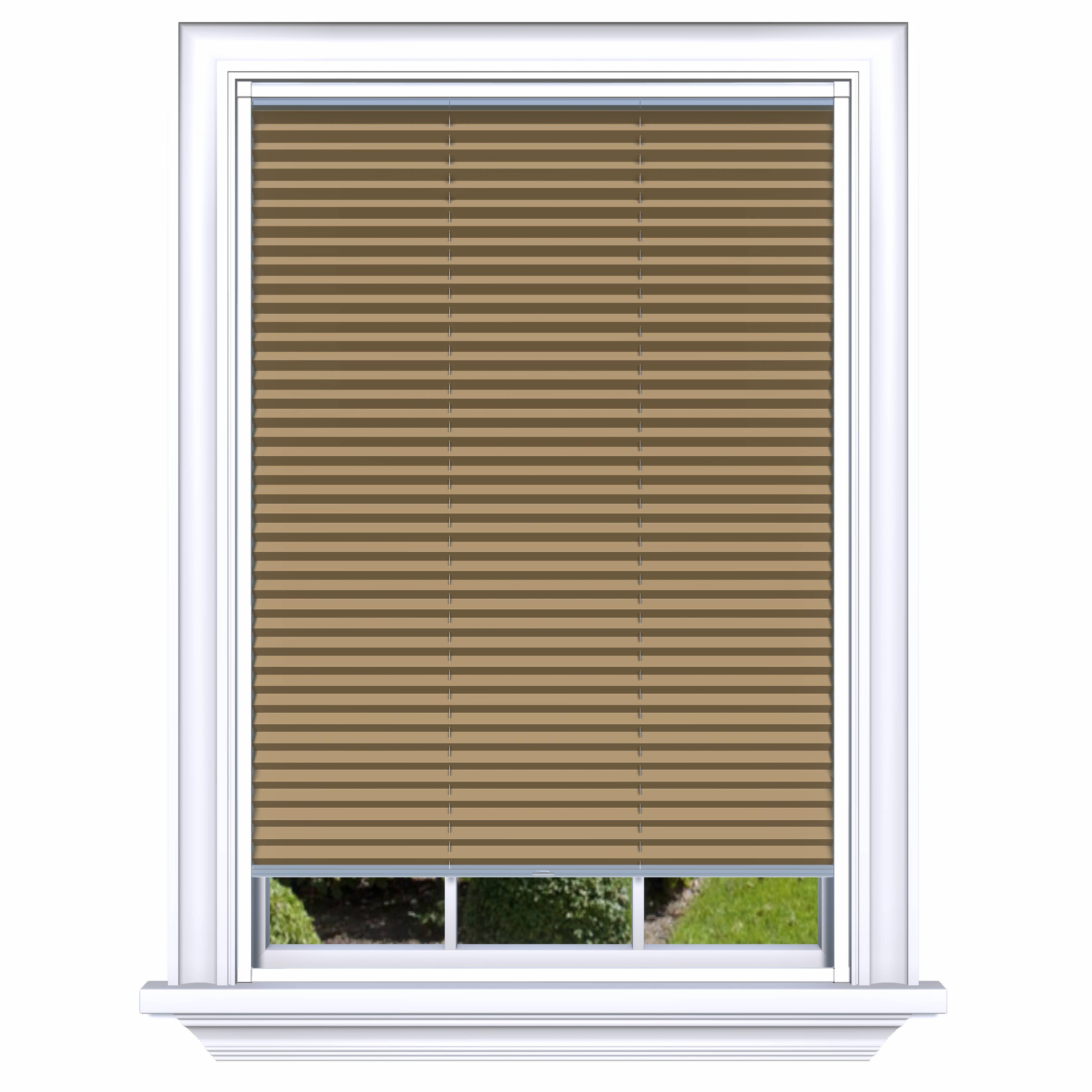 Easy Click Honingraat Plisségordijn verduisterend - Double bruin