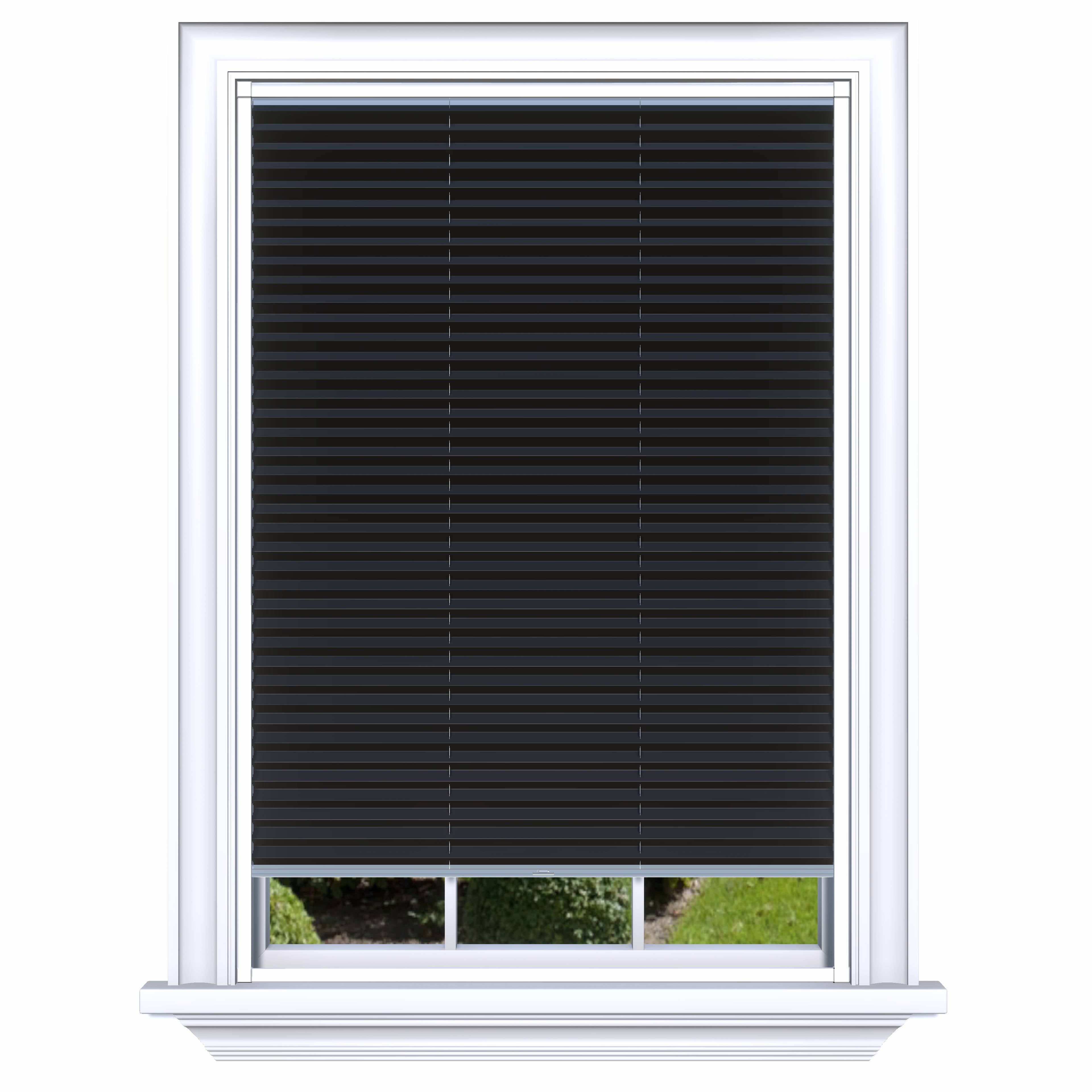 Easy Click Honingraat Plisségordijn verduisterend - Double zwart