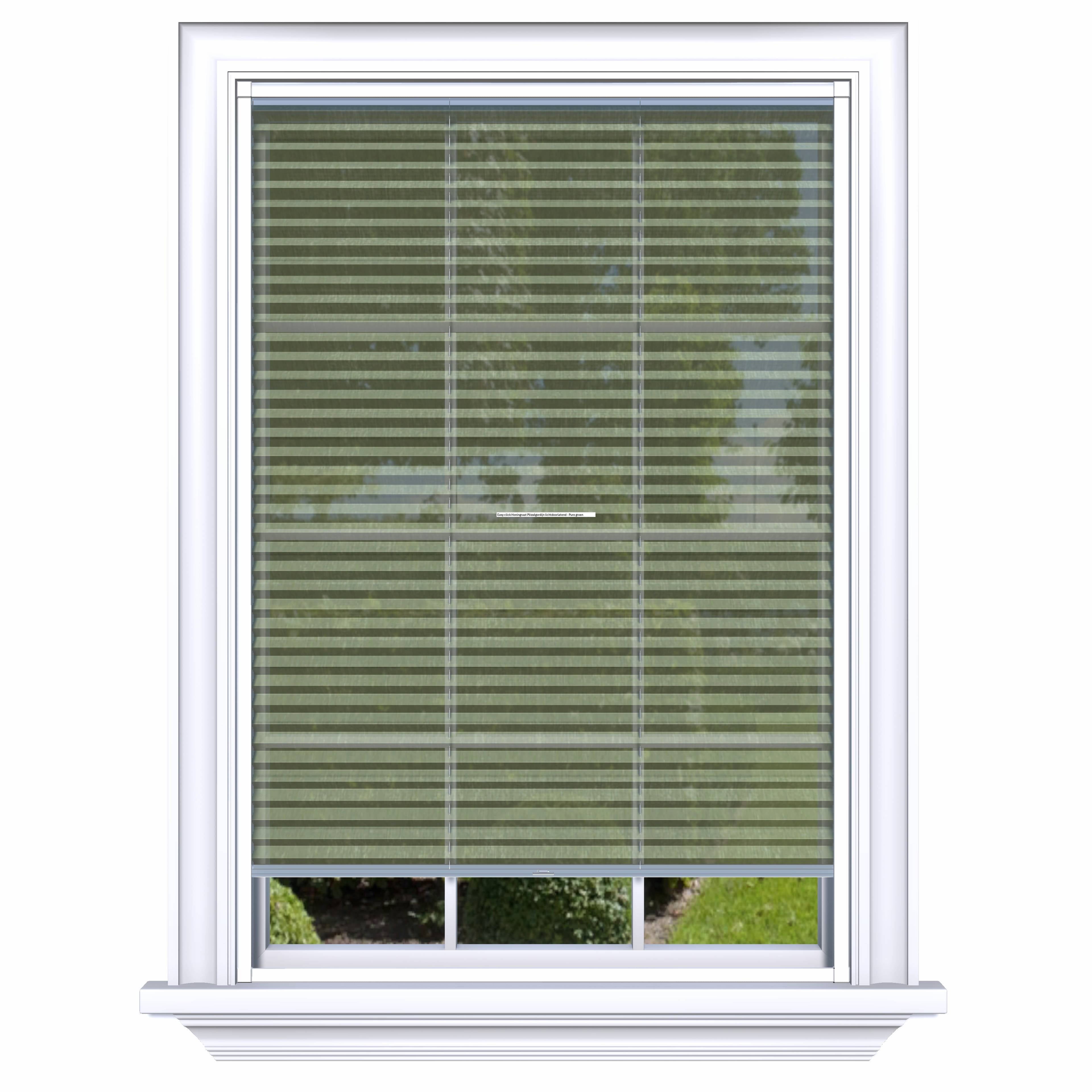 Easy click Honingraat Plisségordijn lichtdoorlatend - Pure groen