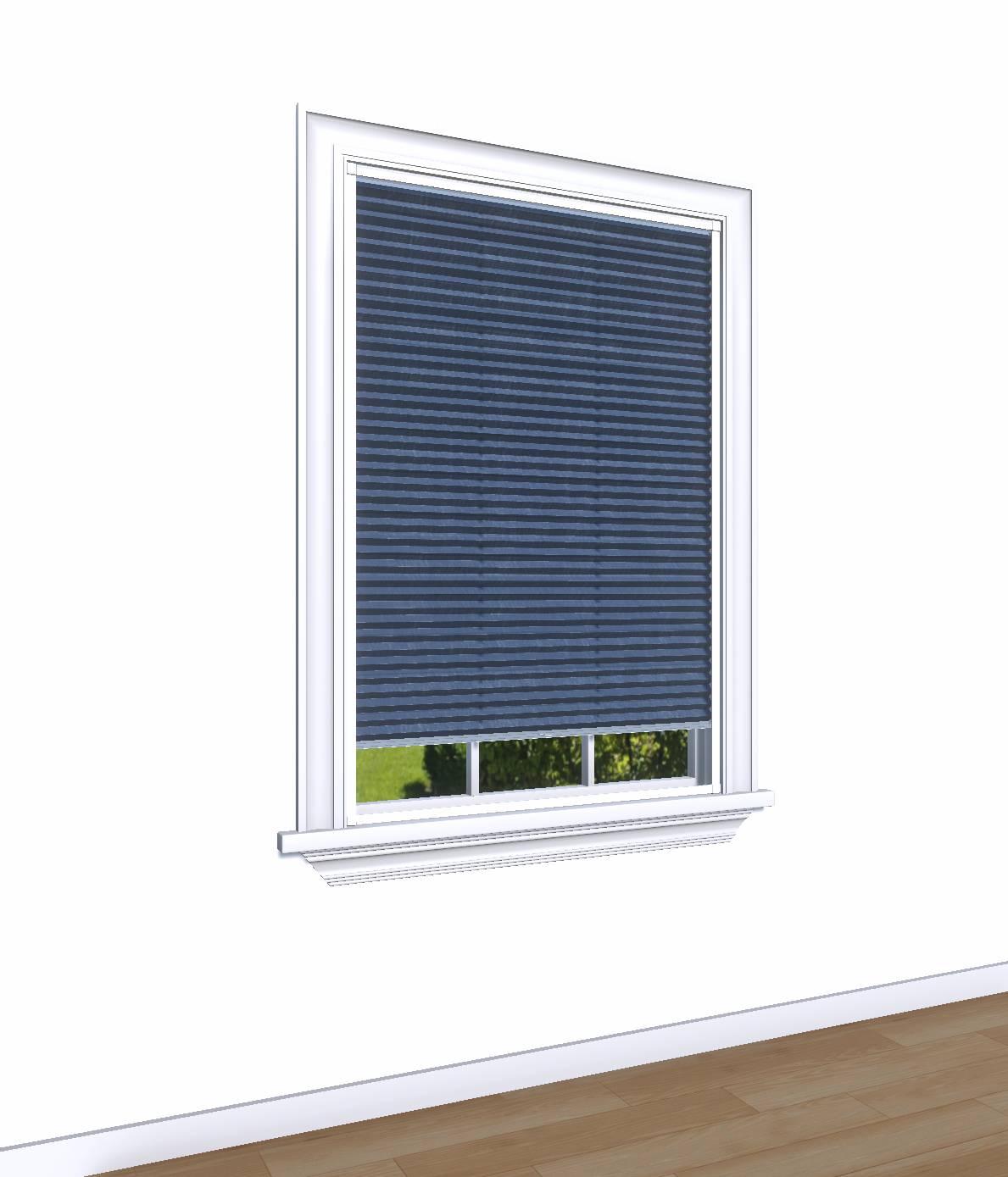 Easy click Honingraat Plisségordijn verduisterend - Pure blauw