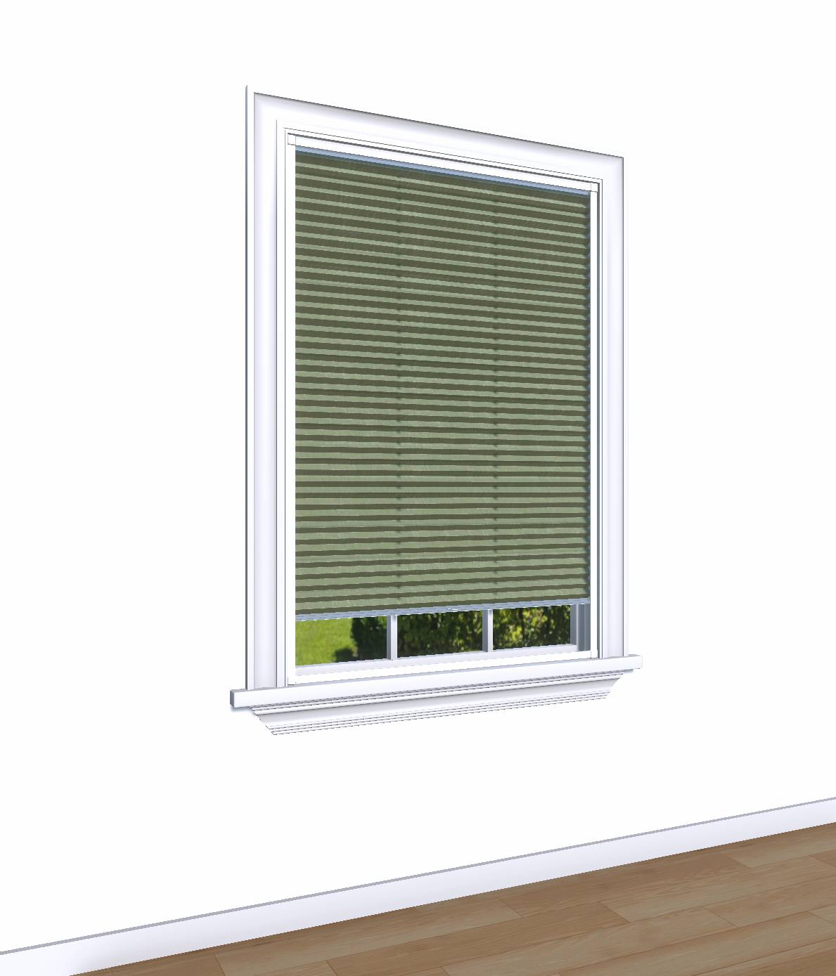 Easy click Honingraat Plisségordijn verduisterend - Pure groen