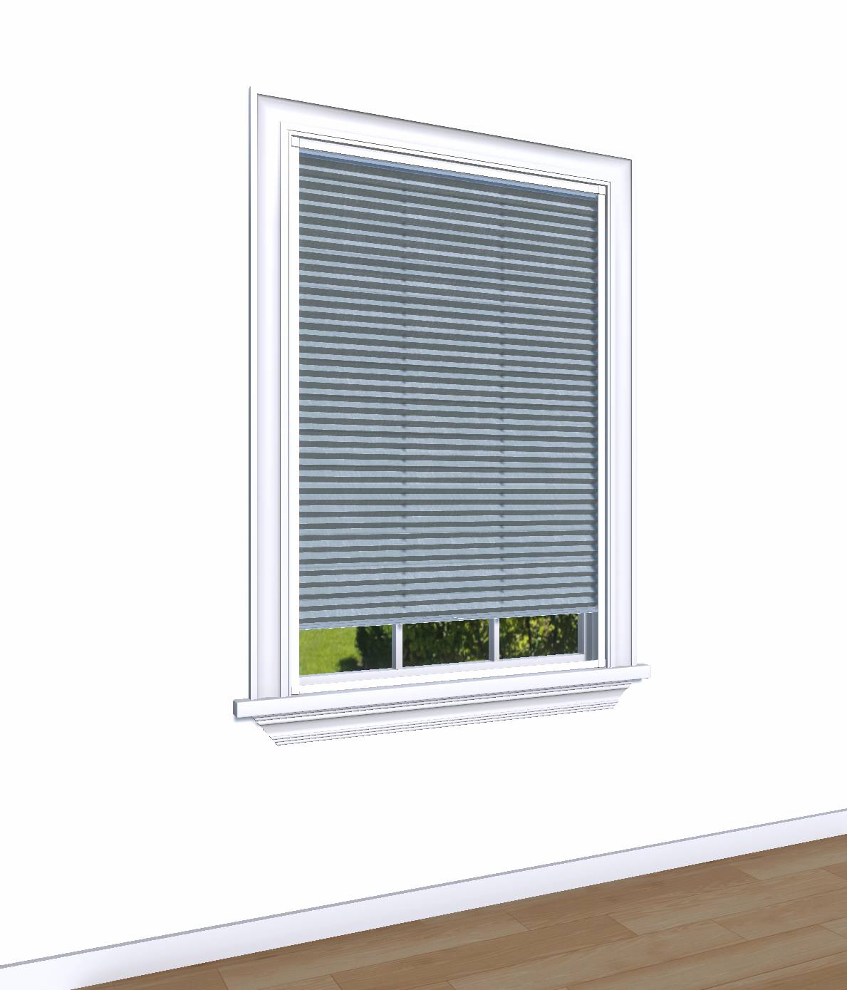 Easy click Honingraat Plisségordijn verduisterend - Pure zacht blauw