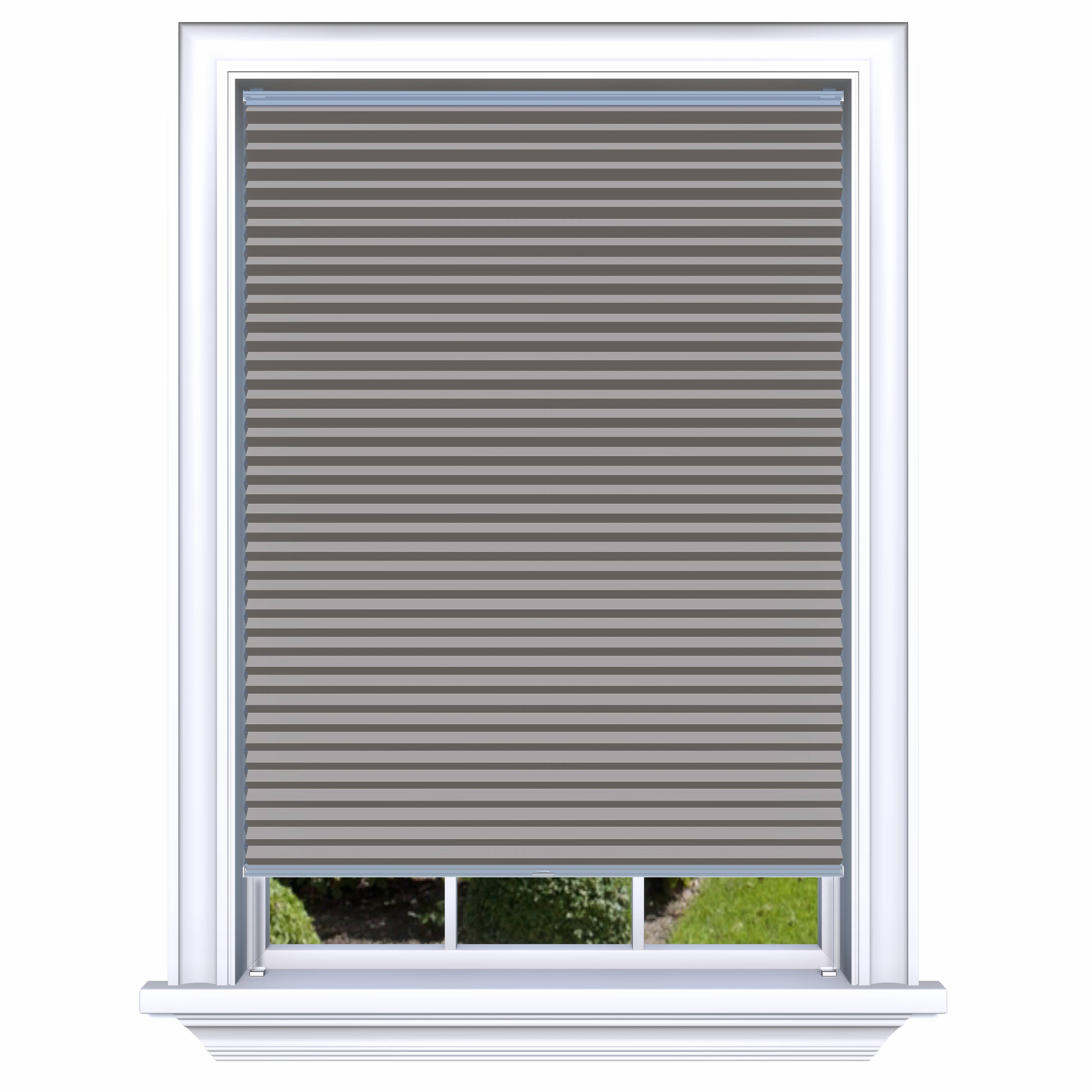 Verduisterend honingraat plisségordijn uit de Aqua-collectie in lichtbruin waterbestendig stijlvol energiezuinig en ideaal voor elke ruimte.