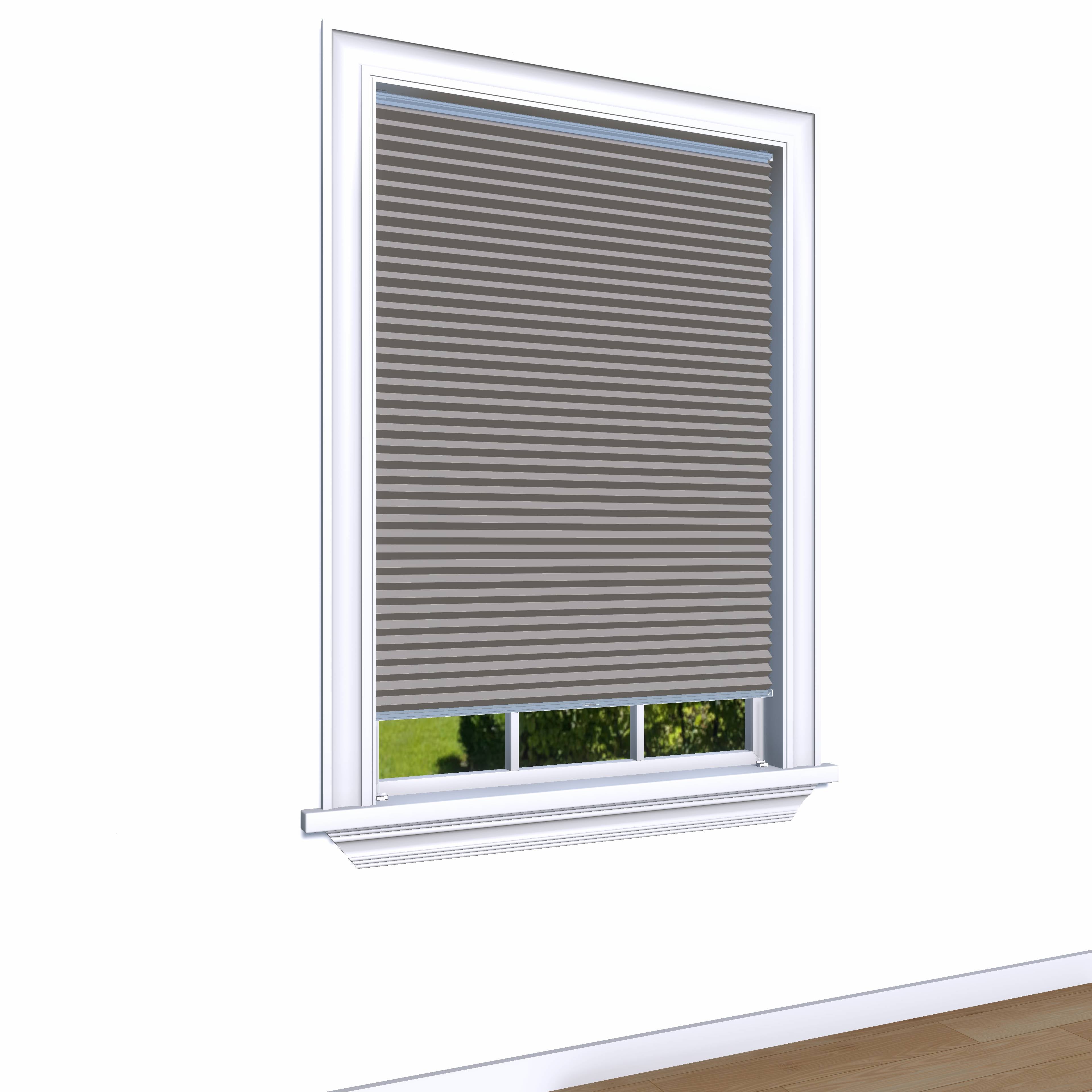 Verduisterend honingraat plisségordijn uit de Aqua-collectie in lichtbruin waterbestendig stijlvol energiezuinig en ideaal voor elke ruimte.