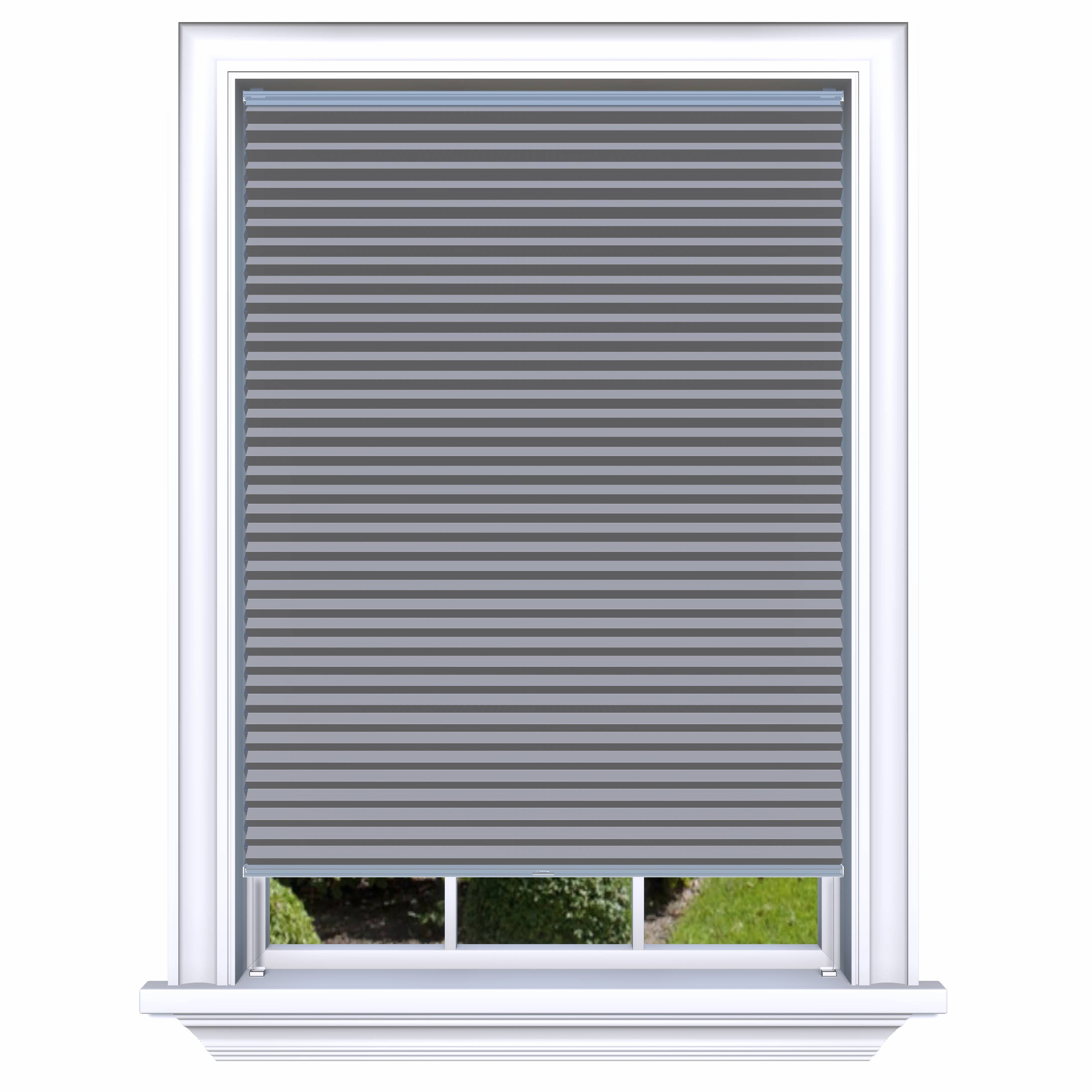 Honingraat Plisségordijn verduisterend - Aqua lichtgrijs 