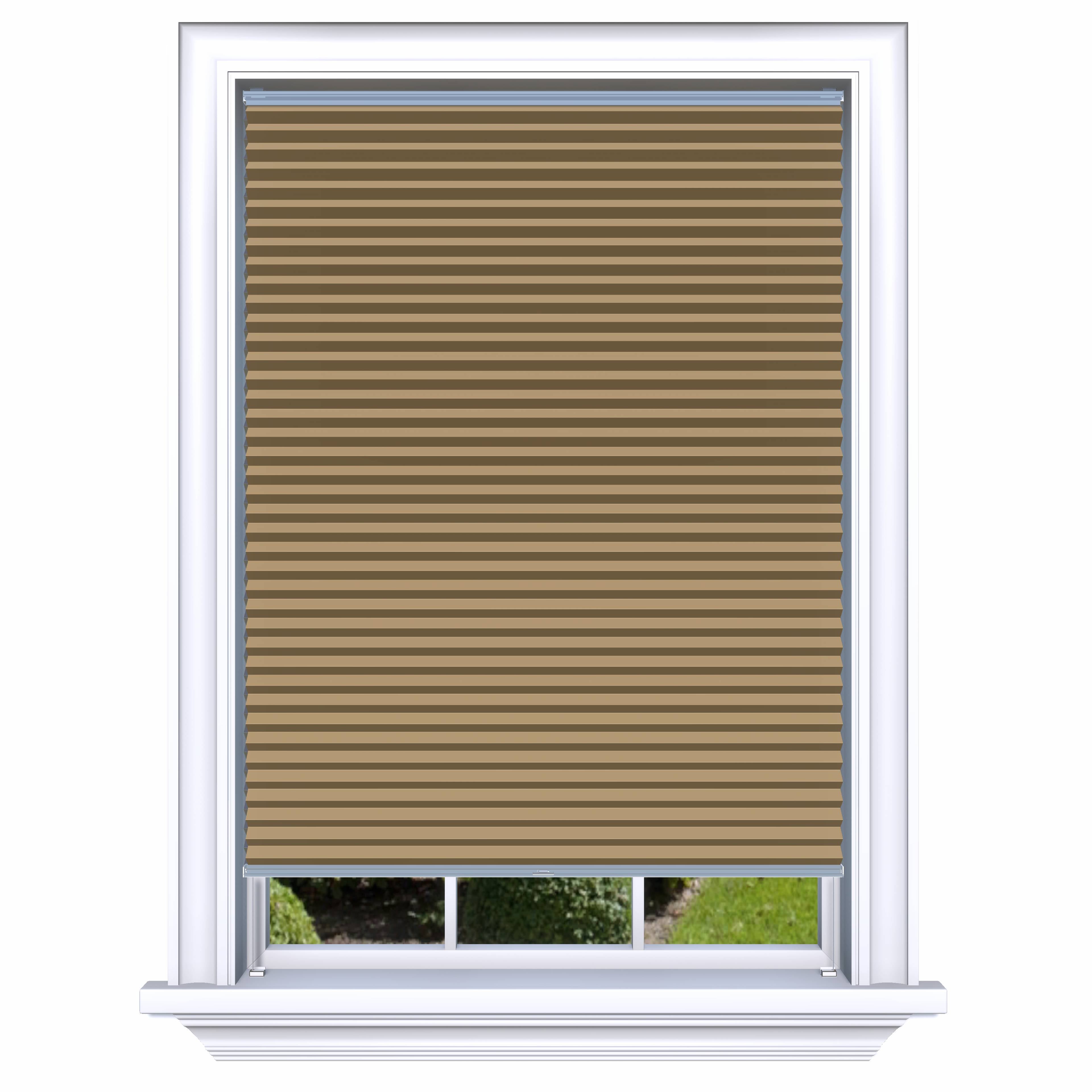 Honingraat Plisségordijn verduisterend - Double bruin