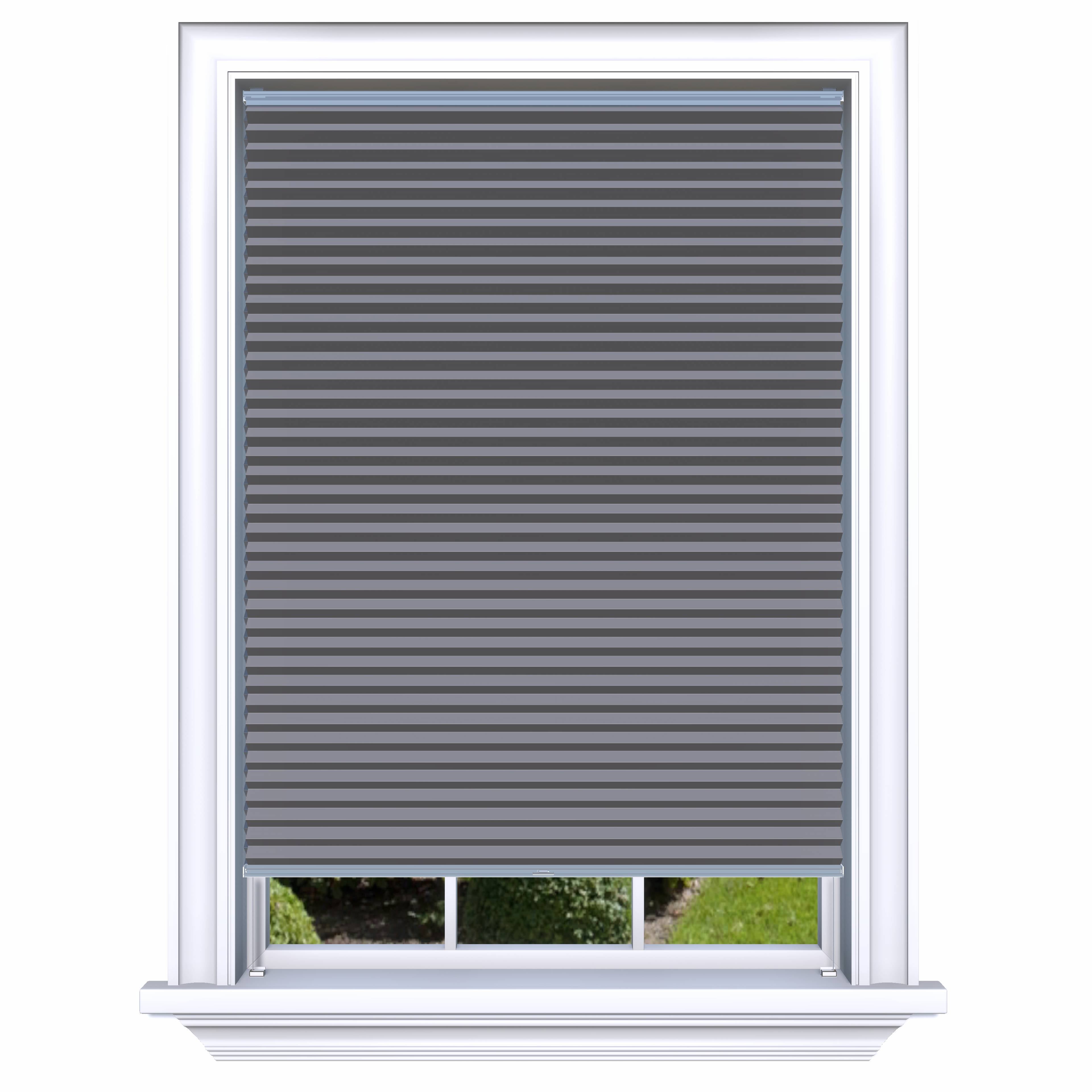 Honingraat Plisségordijn verduisterend - Double donkergrijs