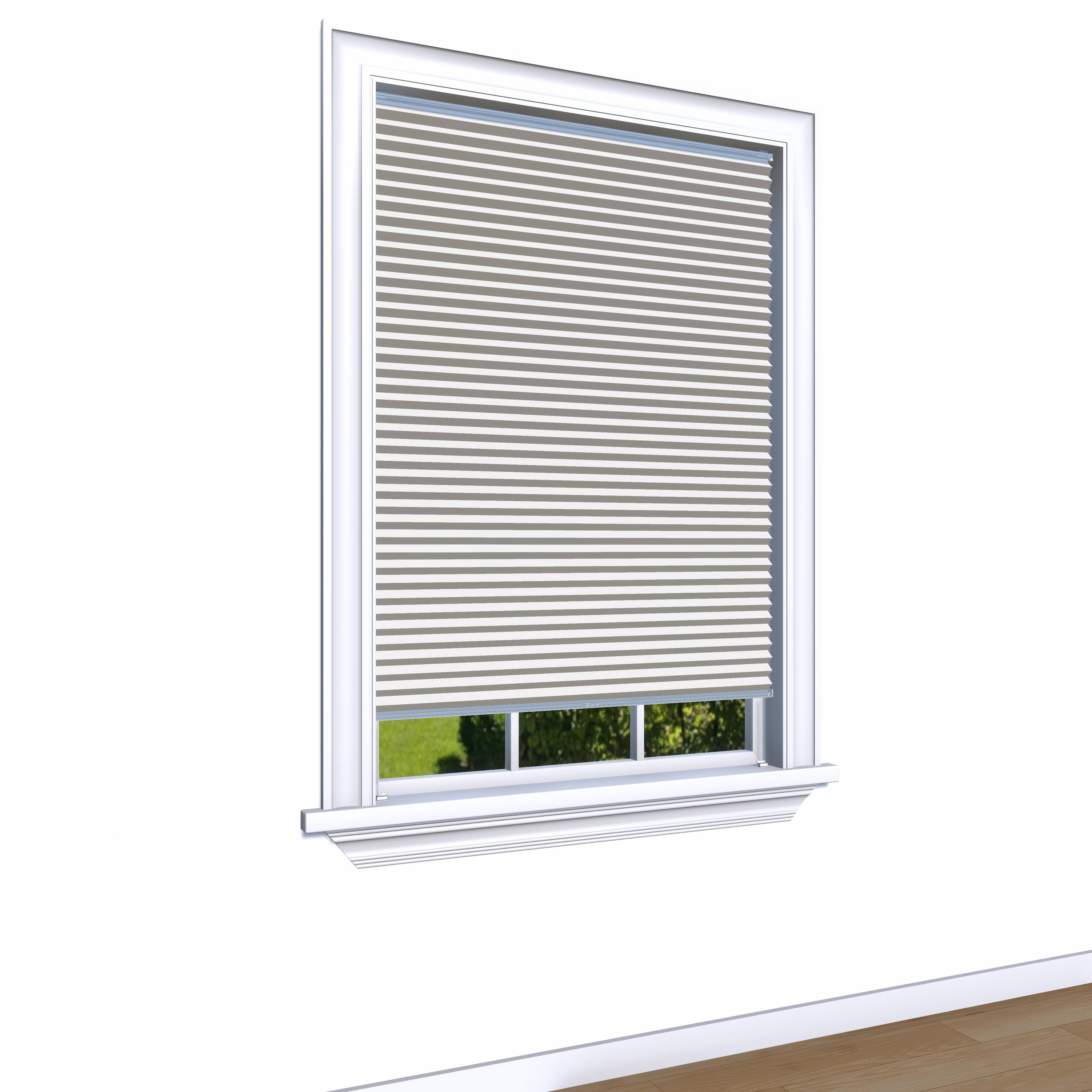 Honingraat plisségordijn verduisterend uit de Double-collectie in lichtbeige, gekleurd aan beide zijden, energiezuinig en ideaal voor verduistering en privacy.