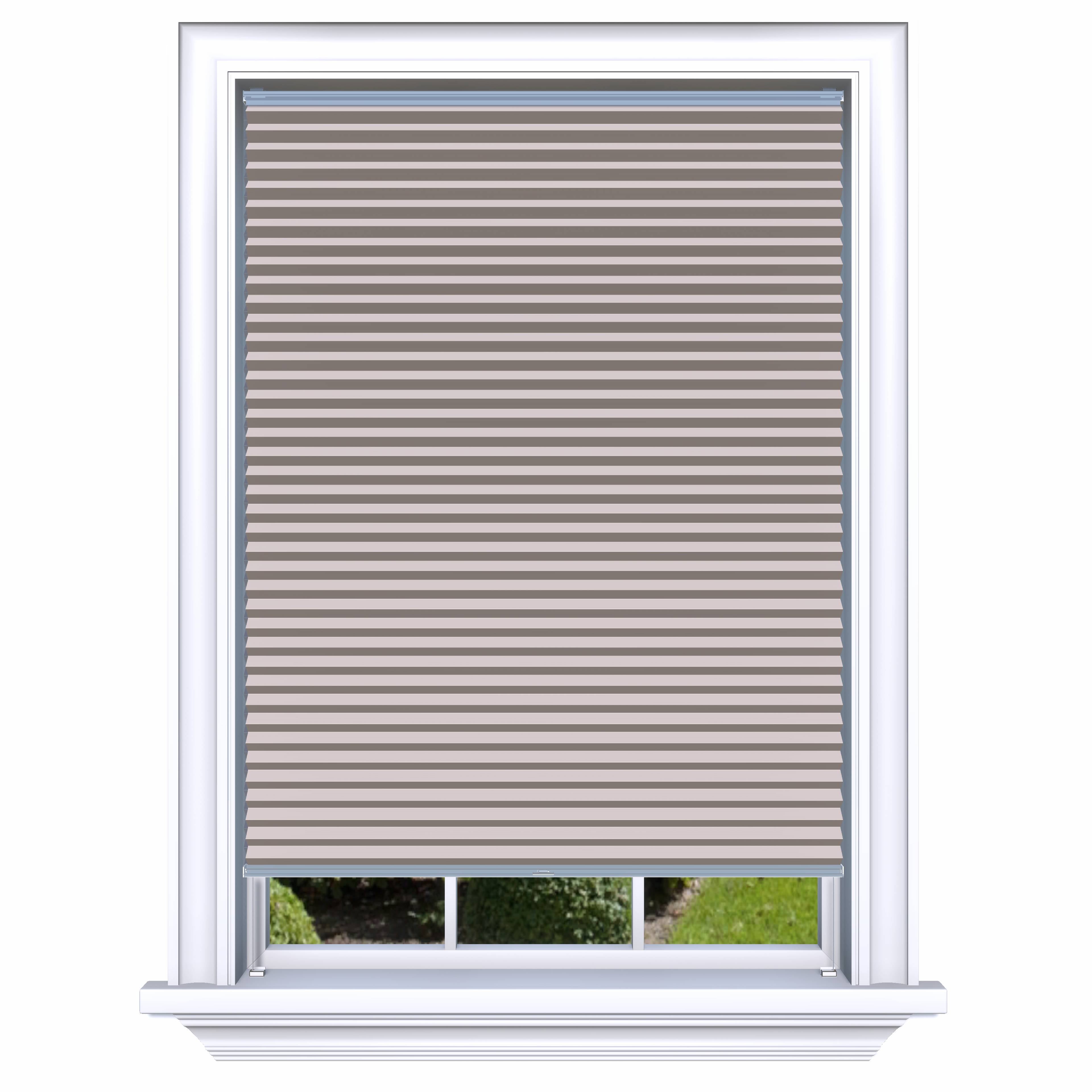 Honingraat Plisségordijn verduisterend - Double taupe bruin