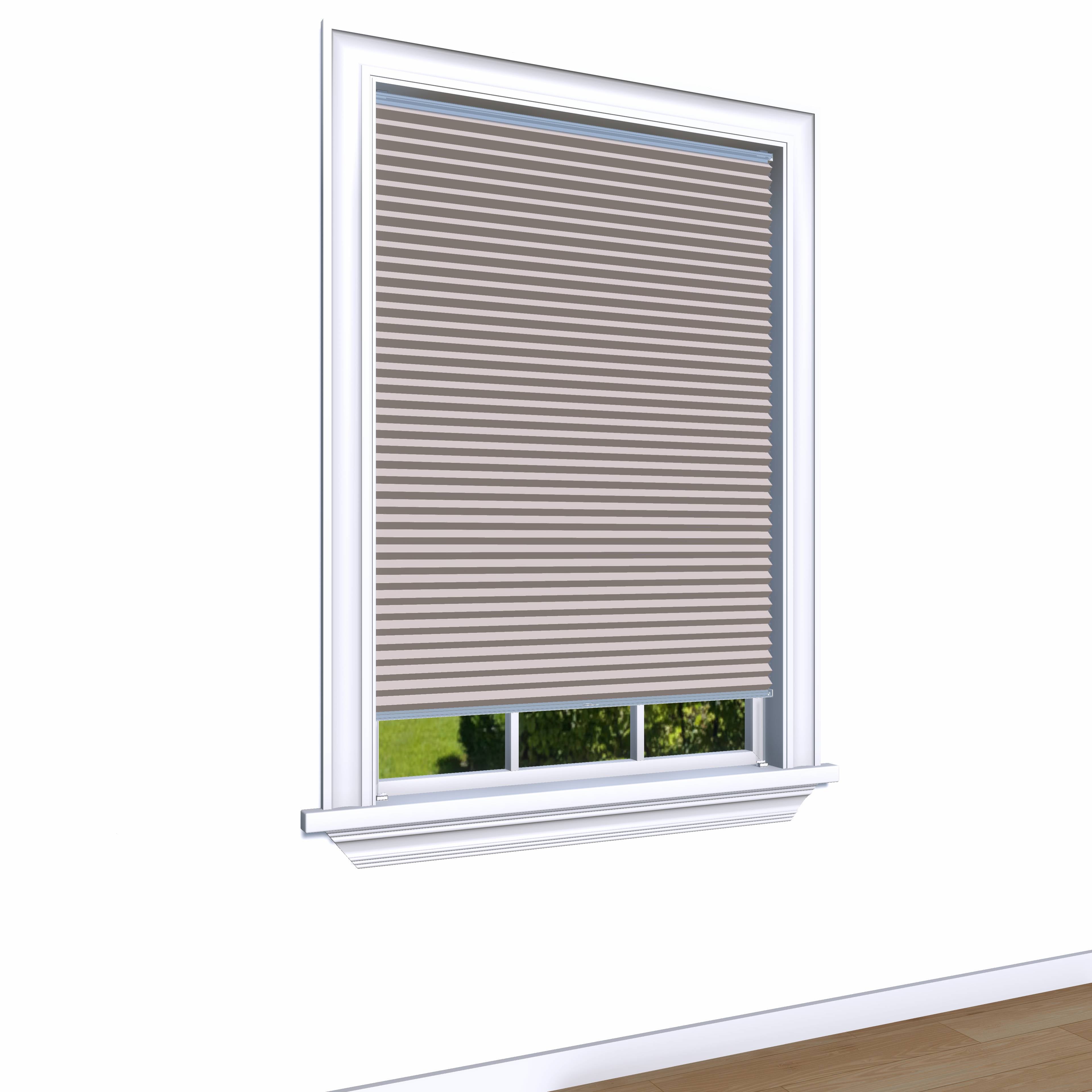 Honingraat Plisségordijn verduisterend - Double taupe bruin