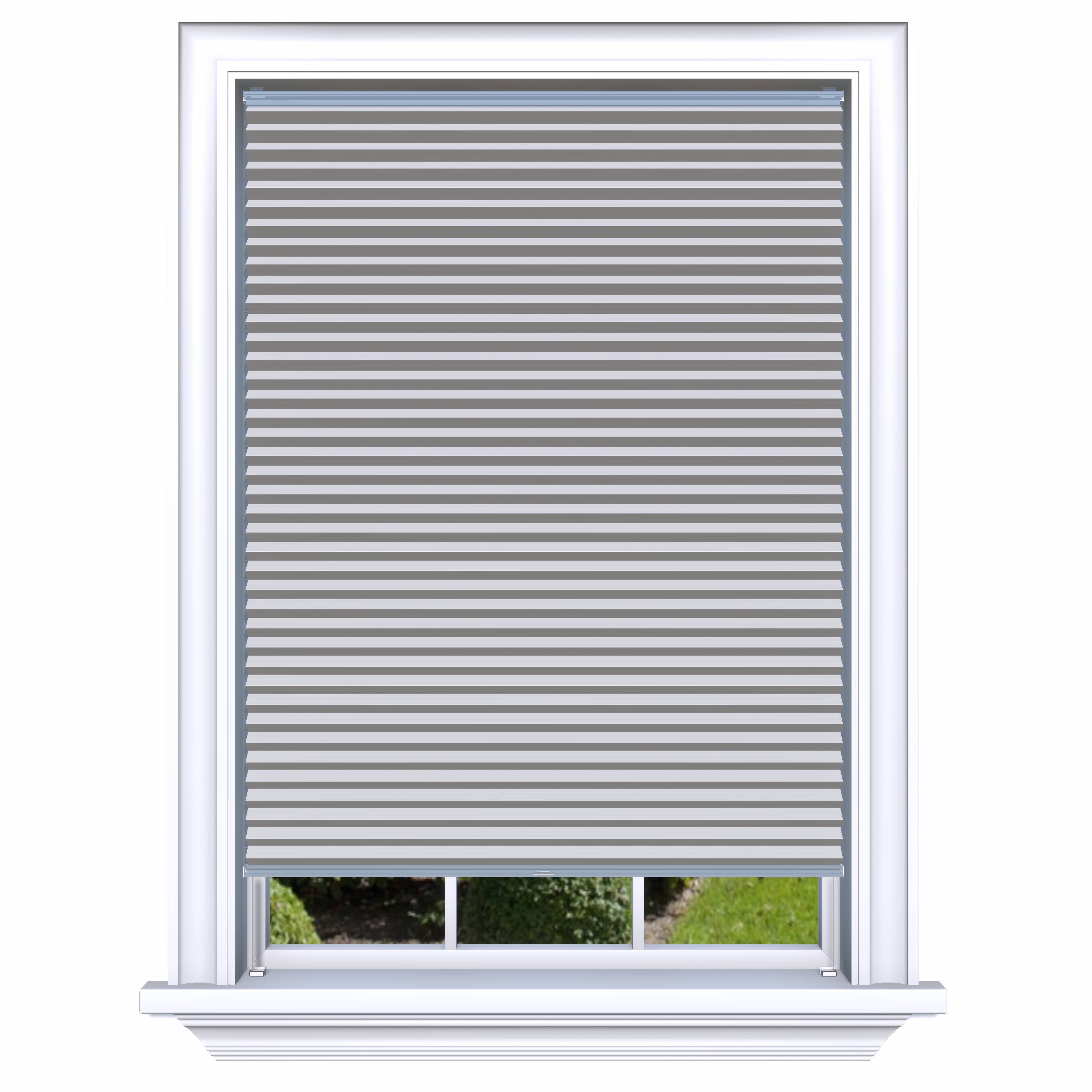 Honingraat Plisségordijn verduisterend - Double taupe grijs