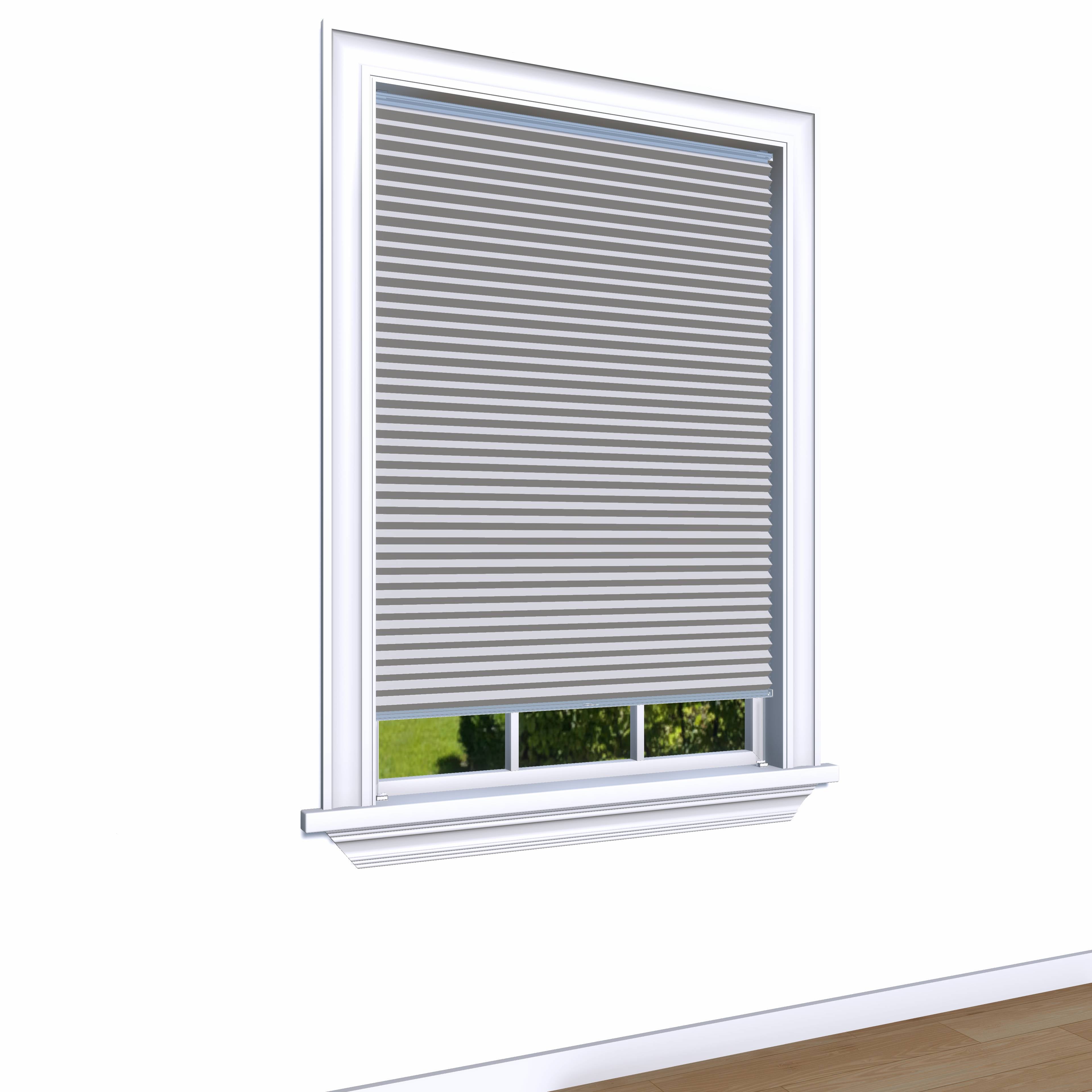 Honingraat Plisségordijn verduisterend - Double taupe grijs