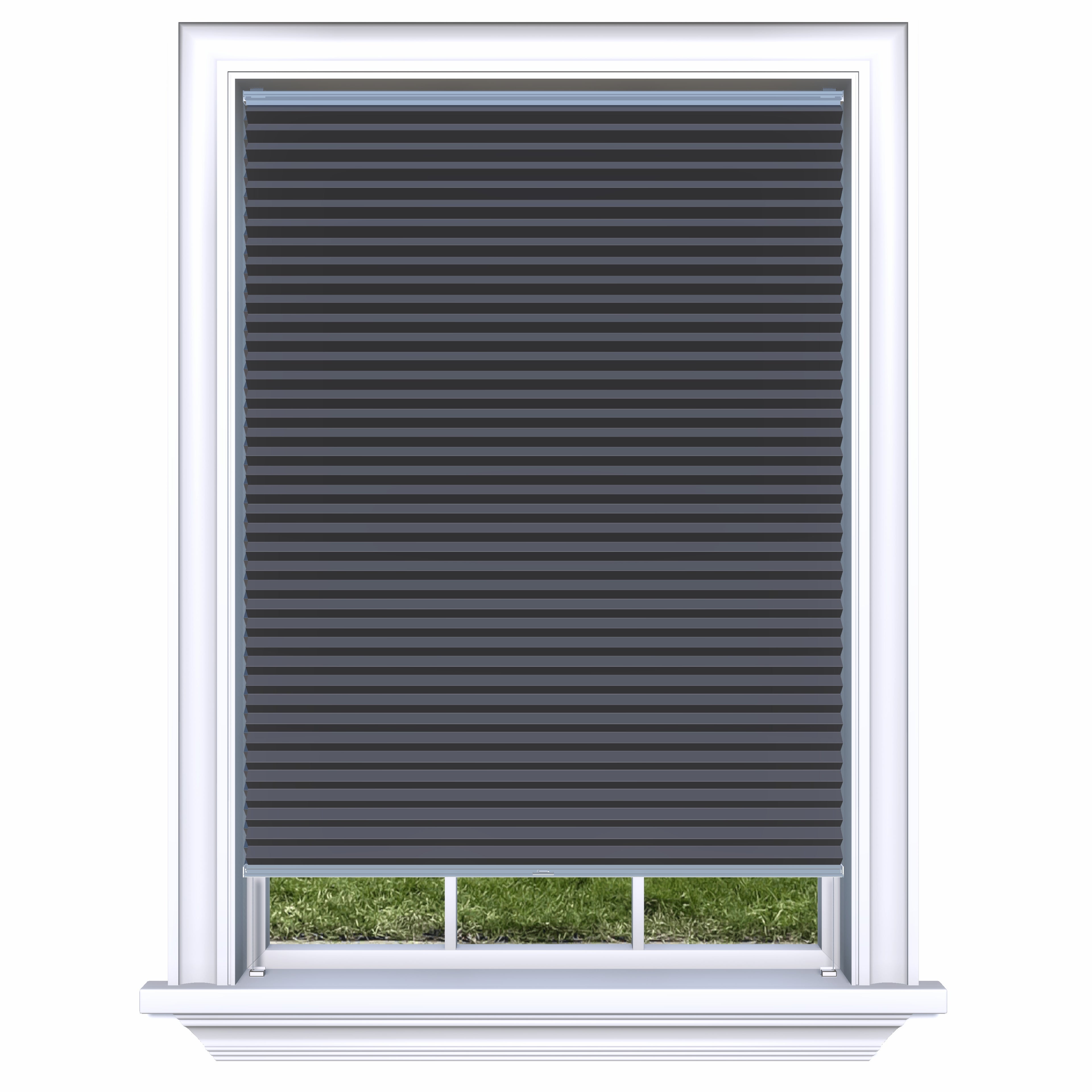 Honingraat Plisségordijn verduisterend - Pure antraciet