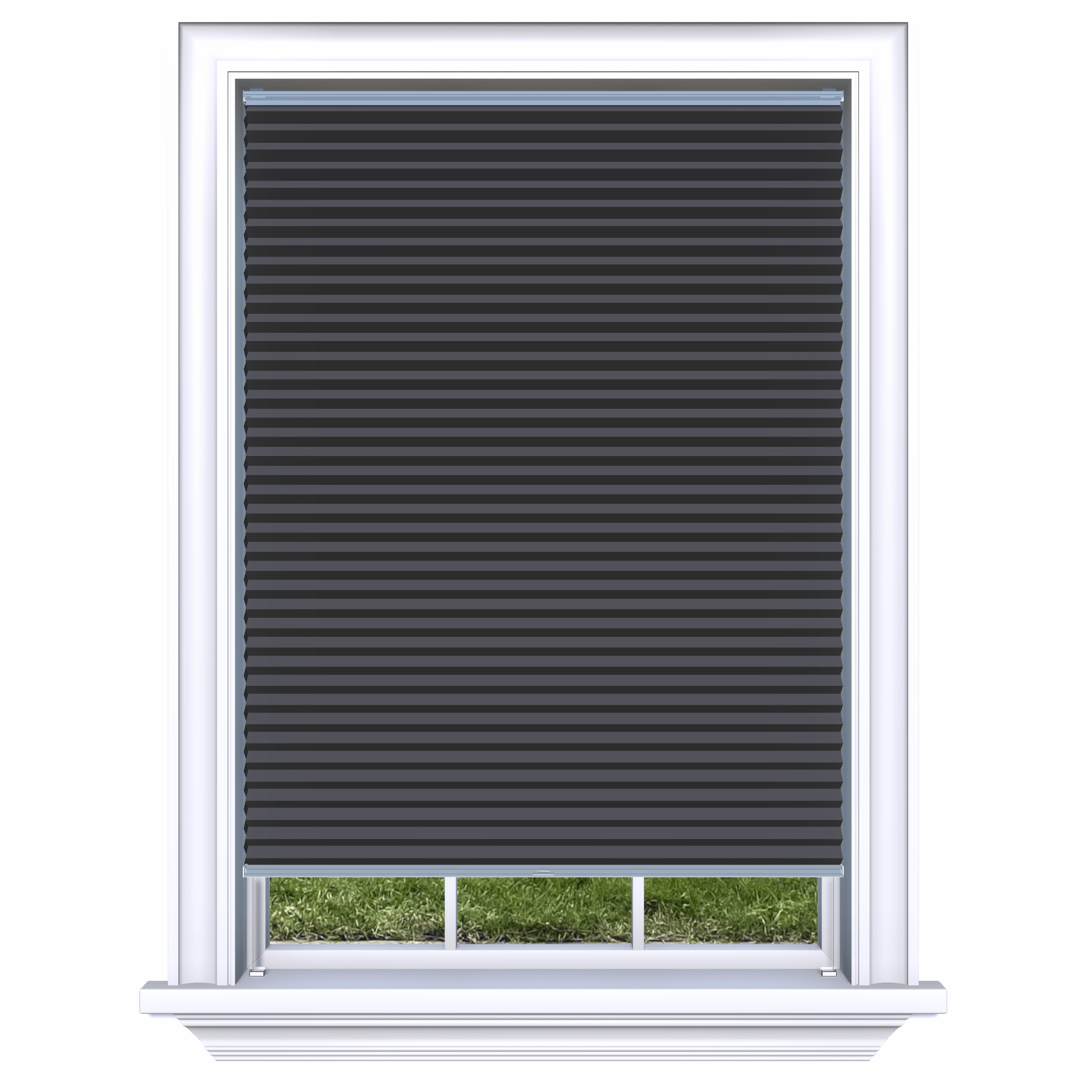 Honingraat Plisségordijn verduisterend - Pure zwart