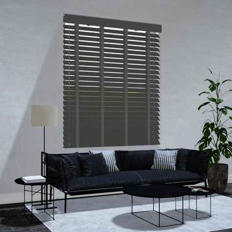 Lindehout jaloezie - Donkergrijs