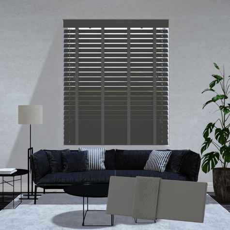 Lindehout jaloezie - Donkergrijs