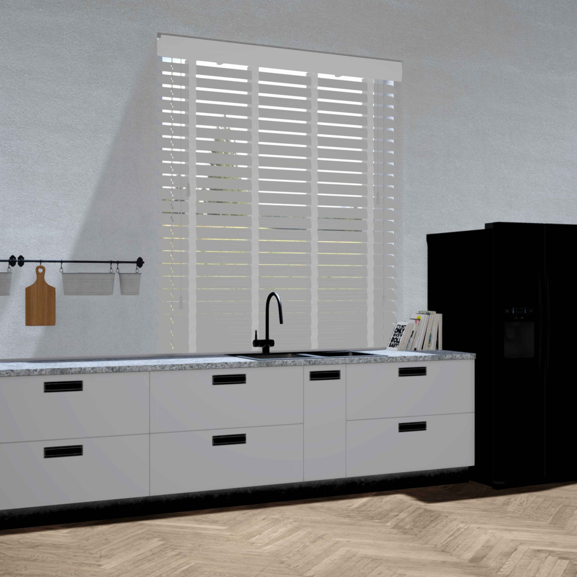 Lindehout jaloezie - Grijs