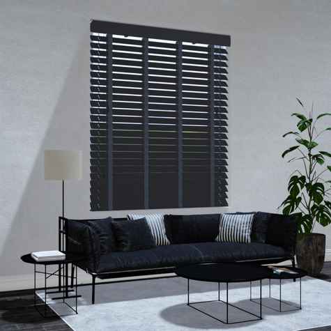 Lindehout jaloezie - Antraciet