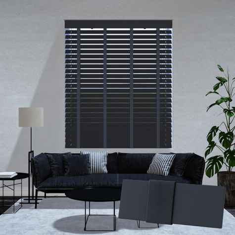 Lindehout jaloezie - Antraciet
