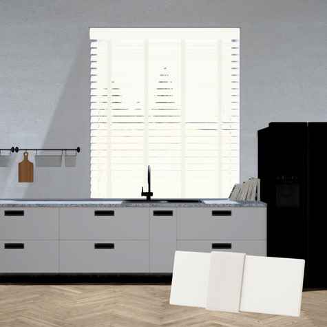 Lindehout jaloezie - Gebroken wit