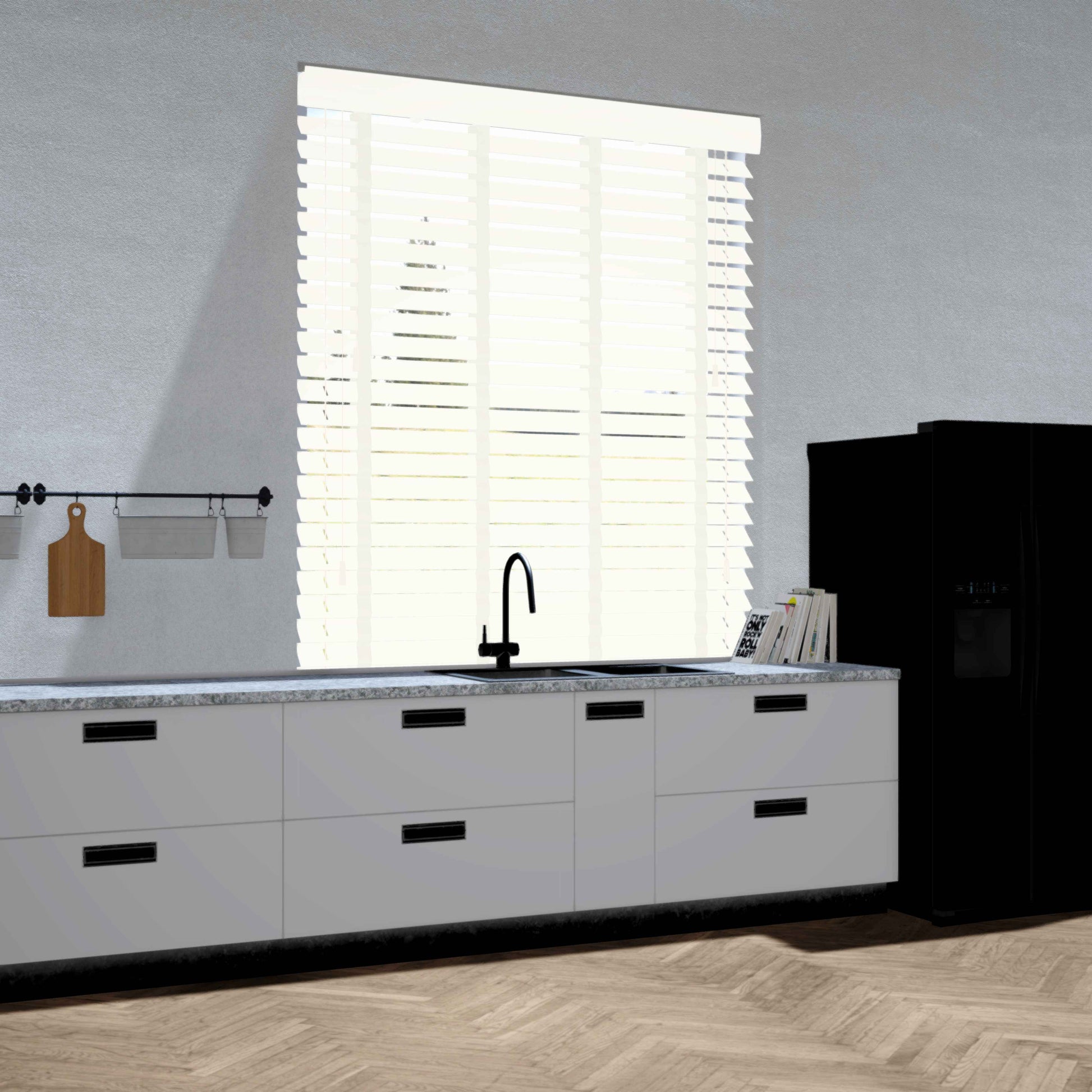 Lindehout jaloezie - Gebroken wit