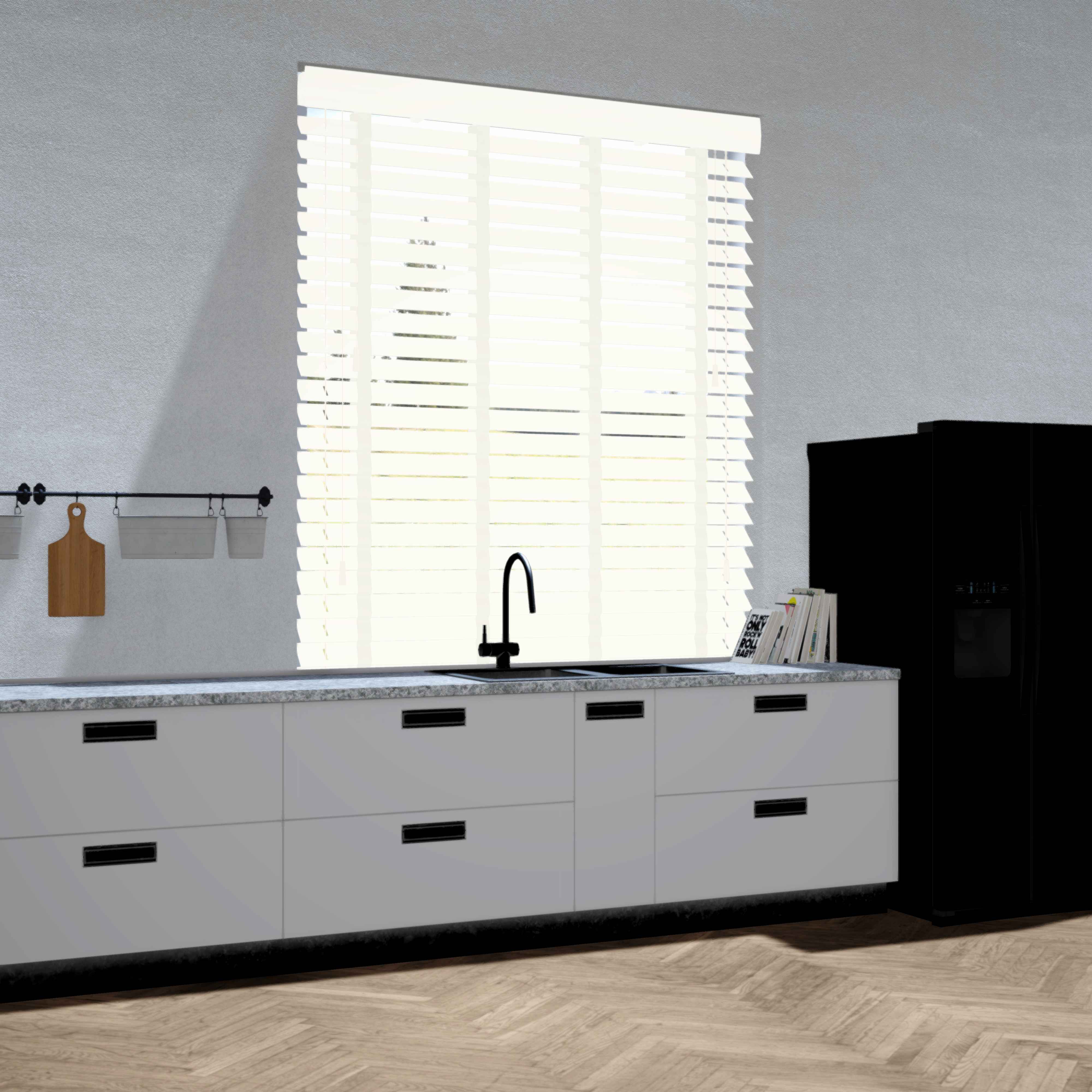 Lindehout jaloezie - Gebroken wit