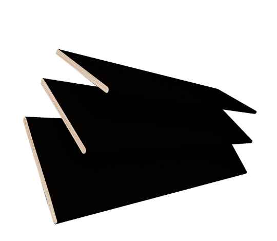 Lindehout jaloezie - Zwart