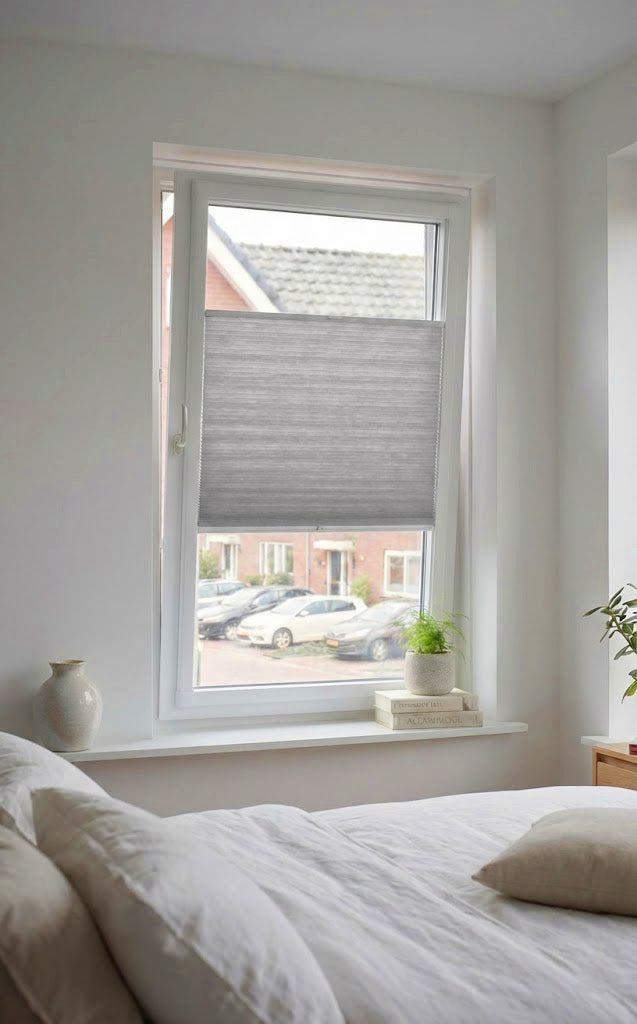 Easy Click Plisségordijn lichtdoorlatend - Luxury lichtgrijs