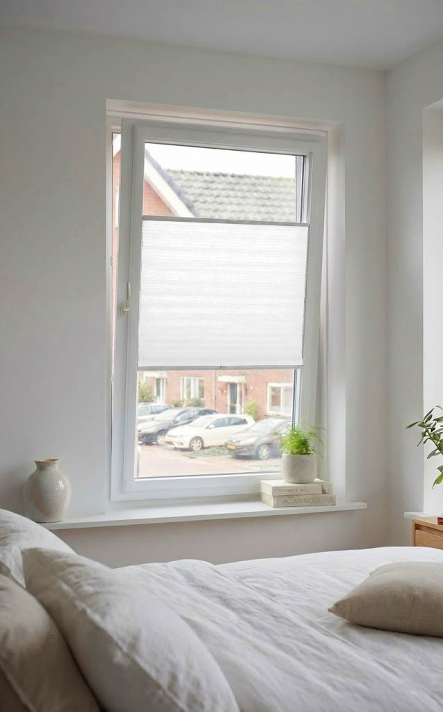 Easy Click Plisségordijn lichtdoorlatend - Luxury wit