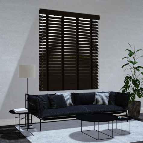 Bamboe jaloezie - Antraciet bruin