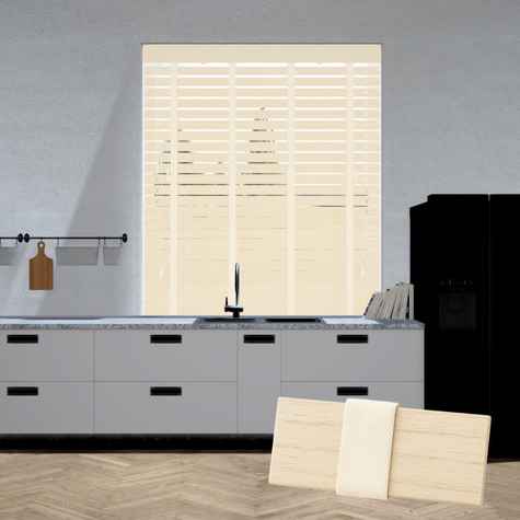 Paulownia houten jaloezie - Crème