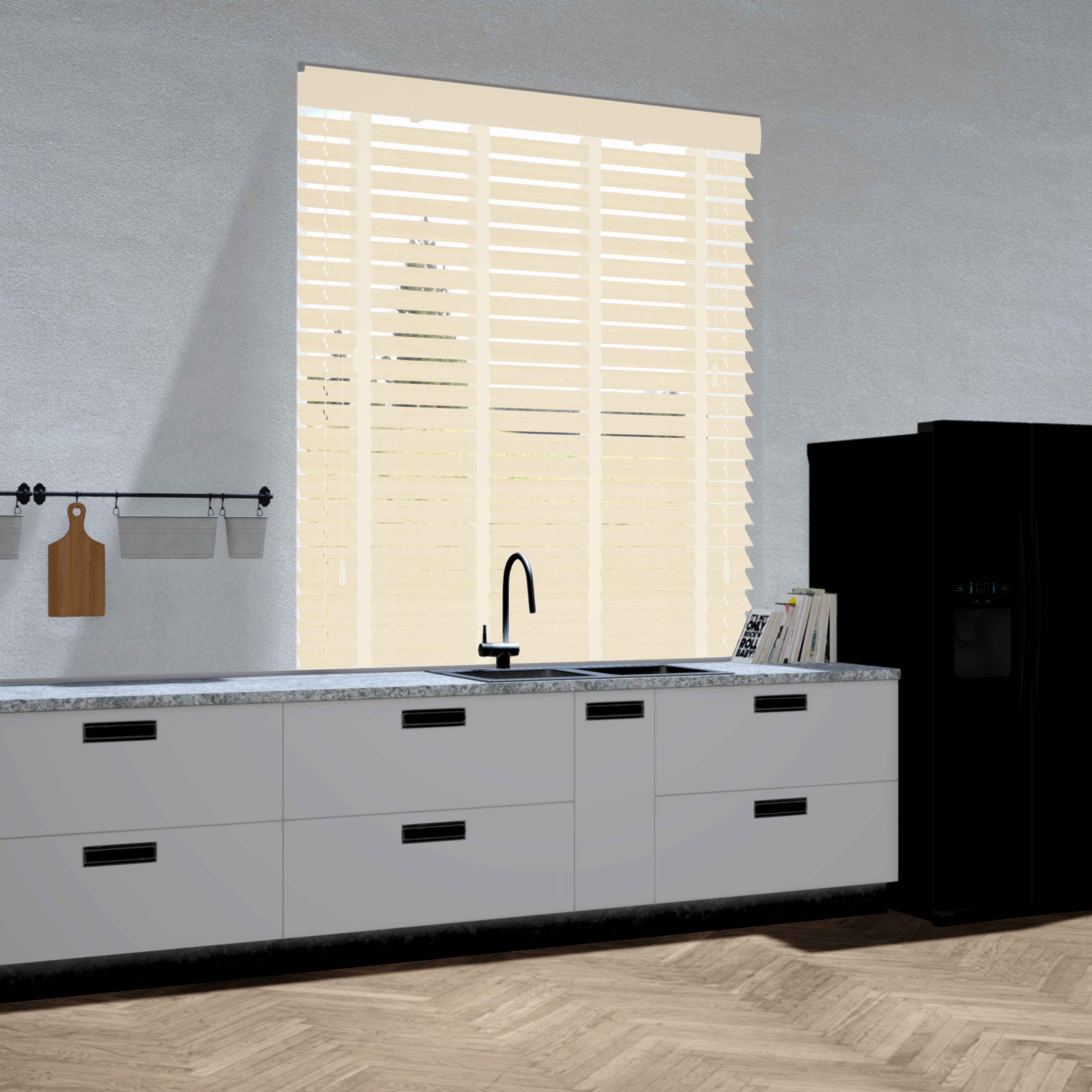 Paulownia houten jaloezie - Crème