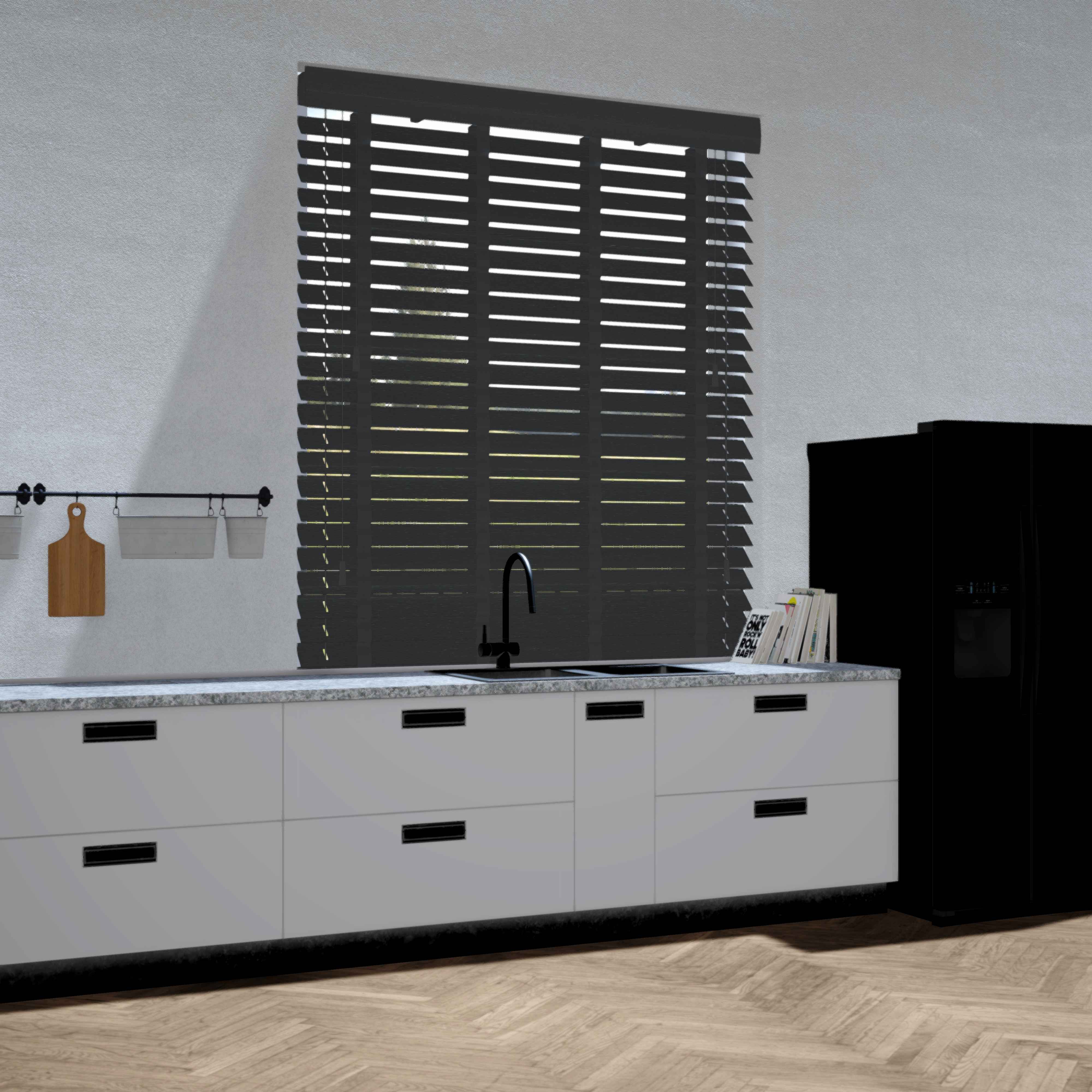 Paulownia houten jaloezie - Antraciet