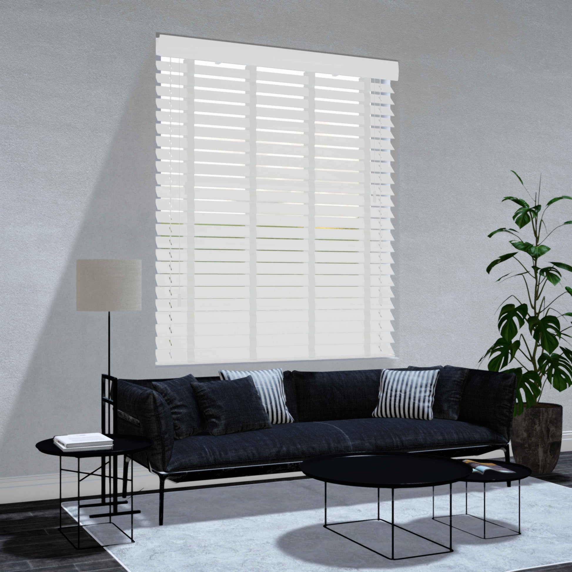 Paulownia houten jaloezie - Gebroken wit