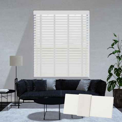 Paulownia houten jaloezie - Gebroken wit