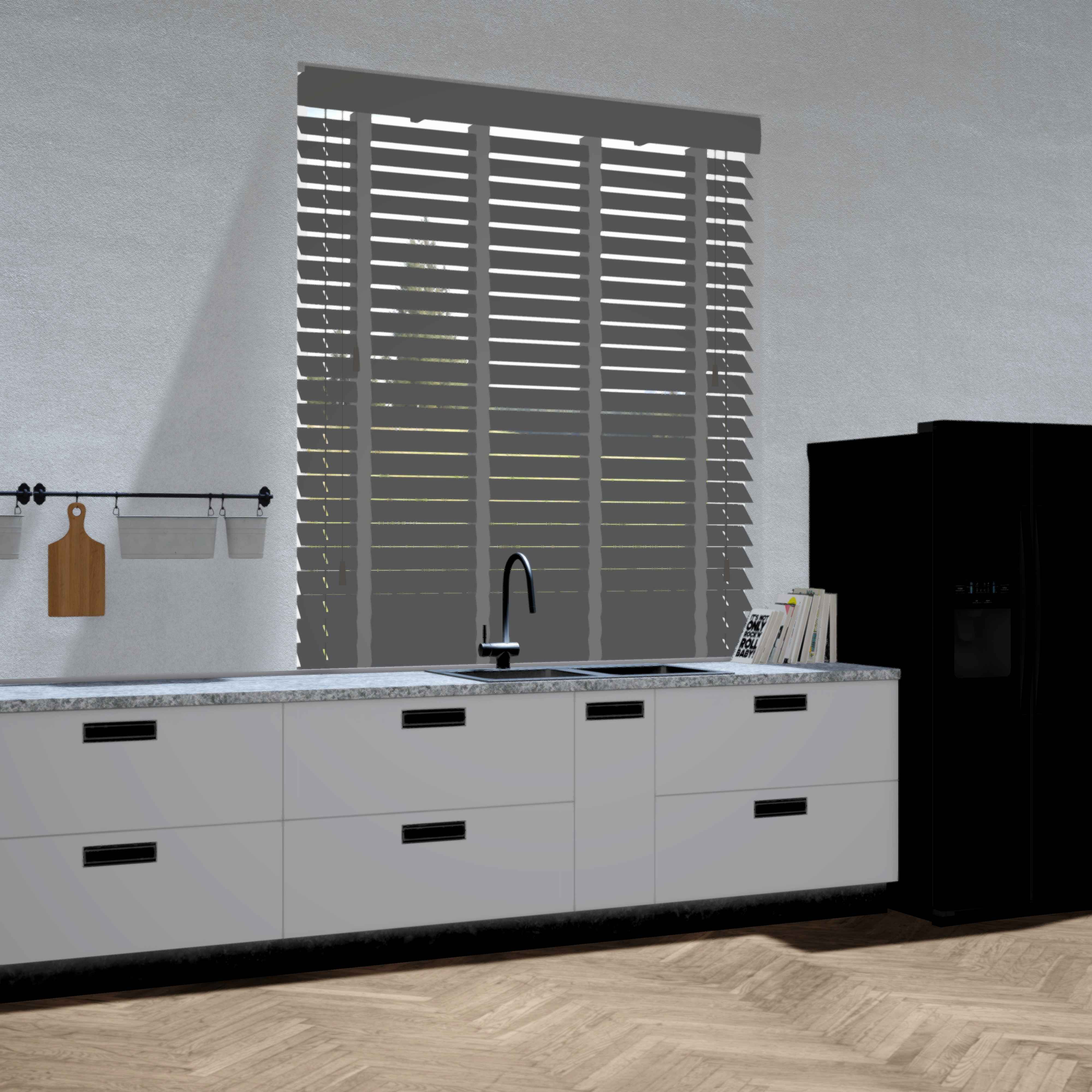 Paulownia houten jaloezie - Grijs