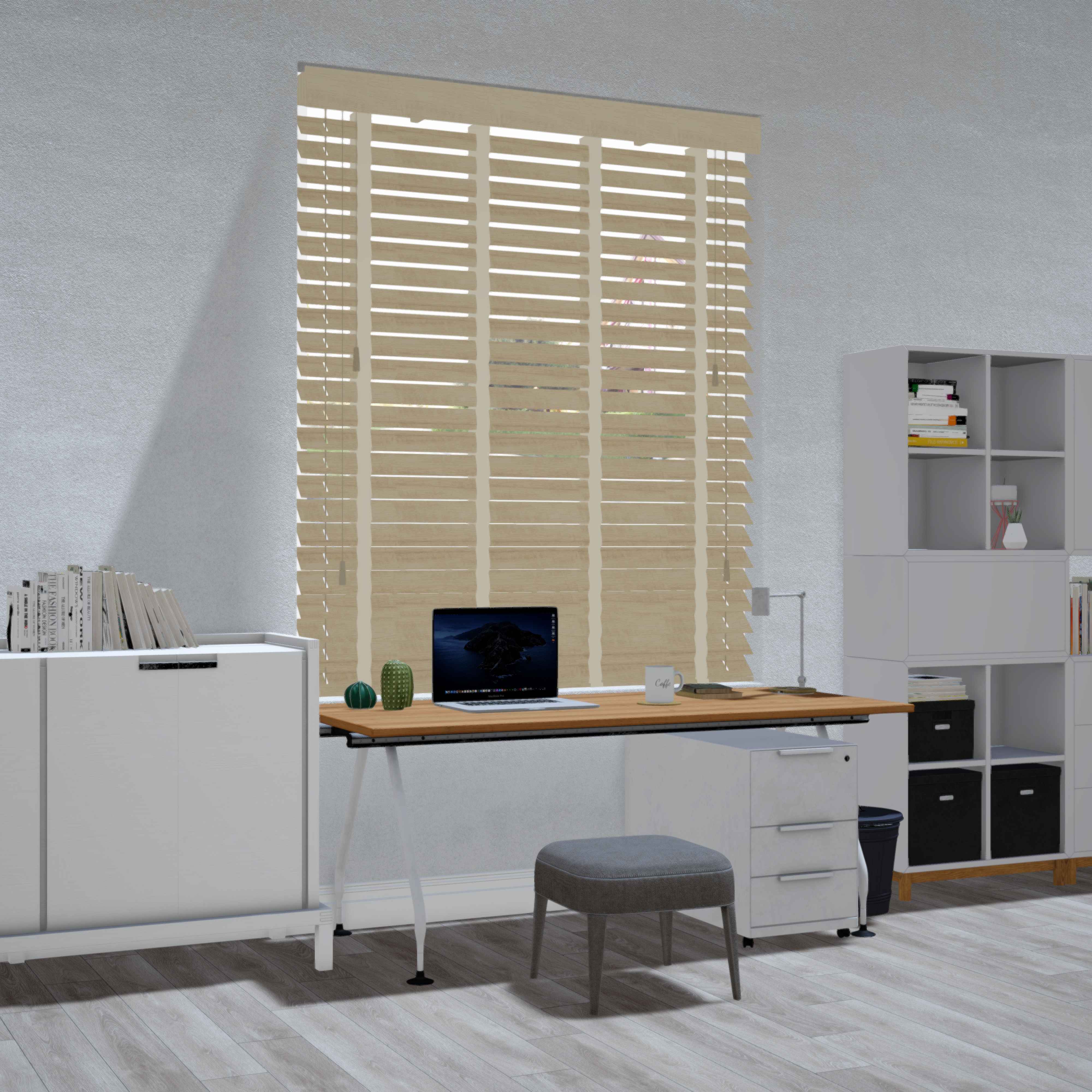 Paulownia houten jaloezie - Taupe