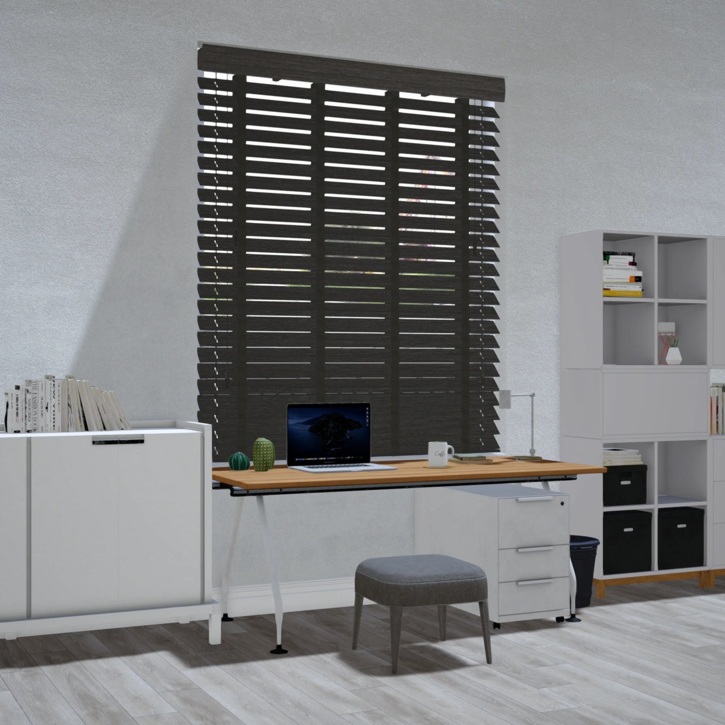 Paulownia houten jaloezie - Donkerbruin