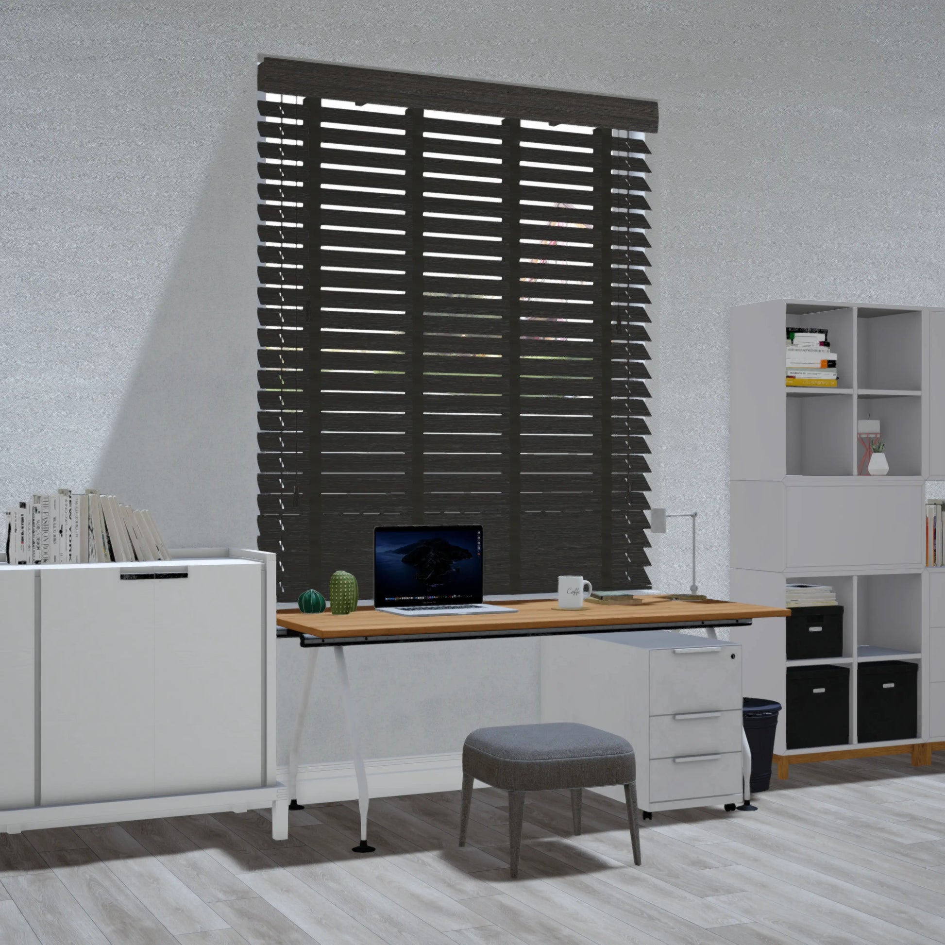 Paulownia houten jaloezie - Donkerbruin