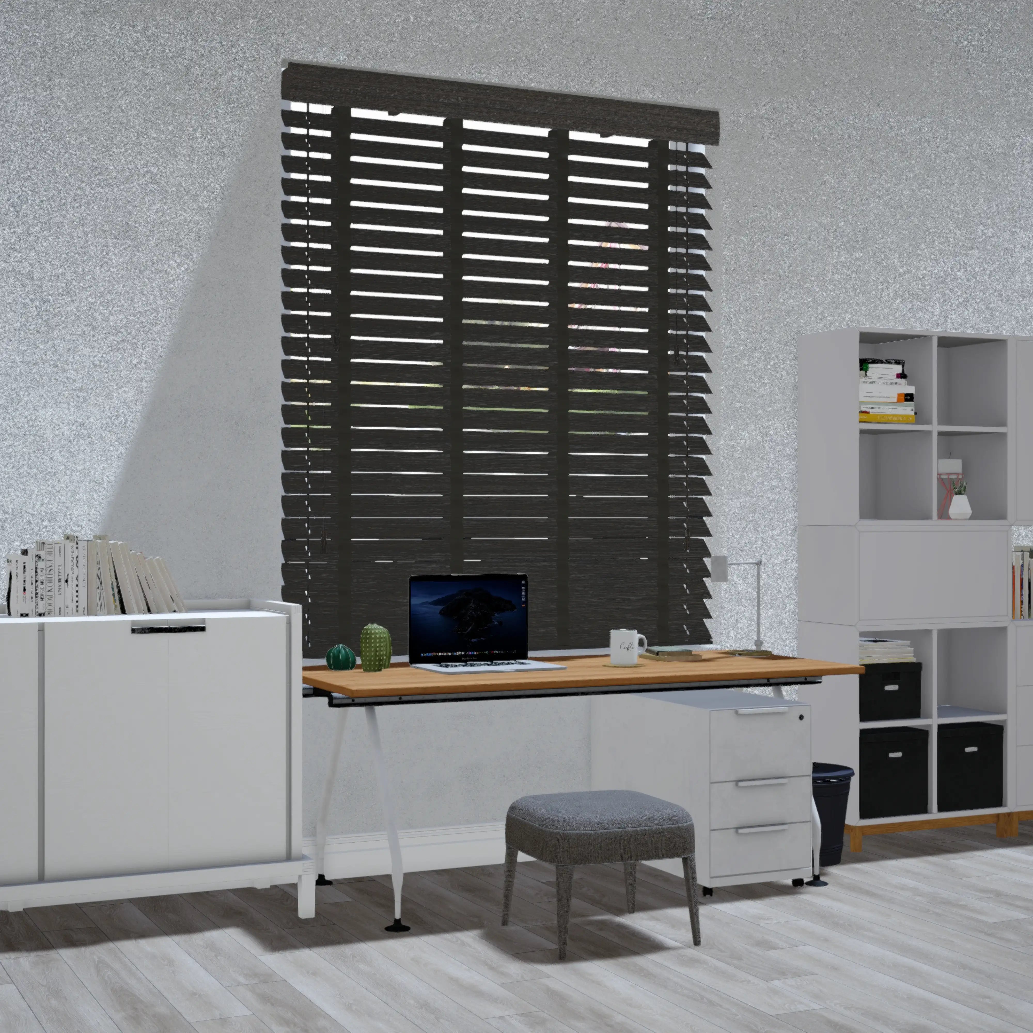 Paulownia houten jaloezie - Donkerbruin